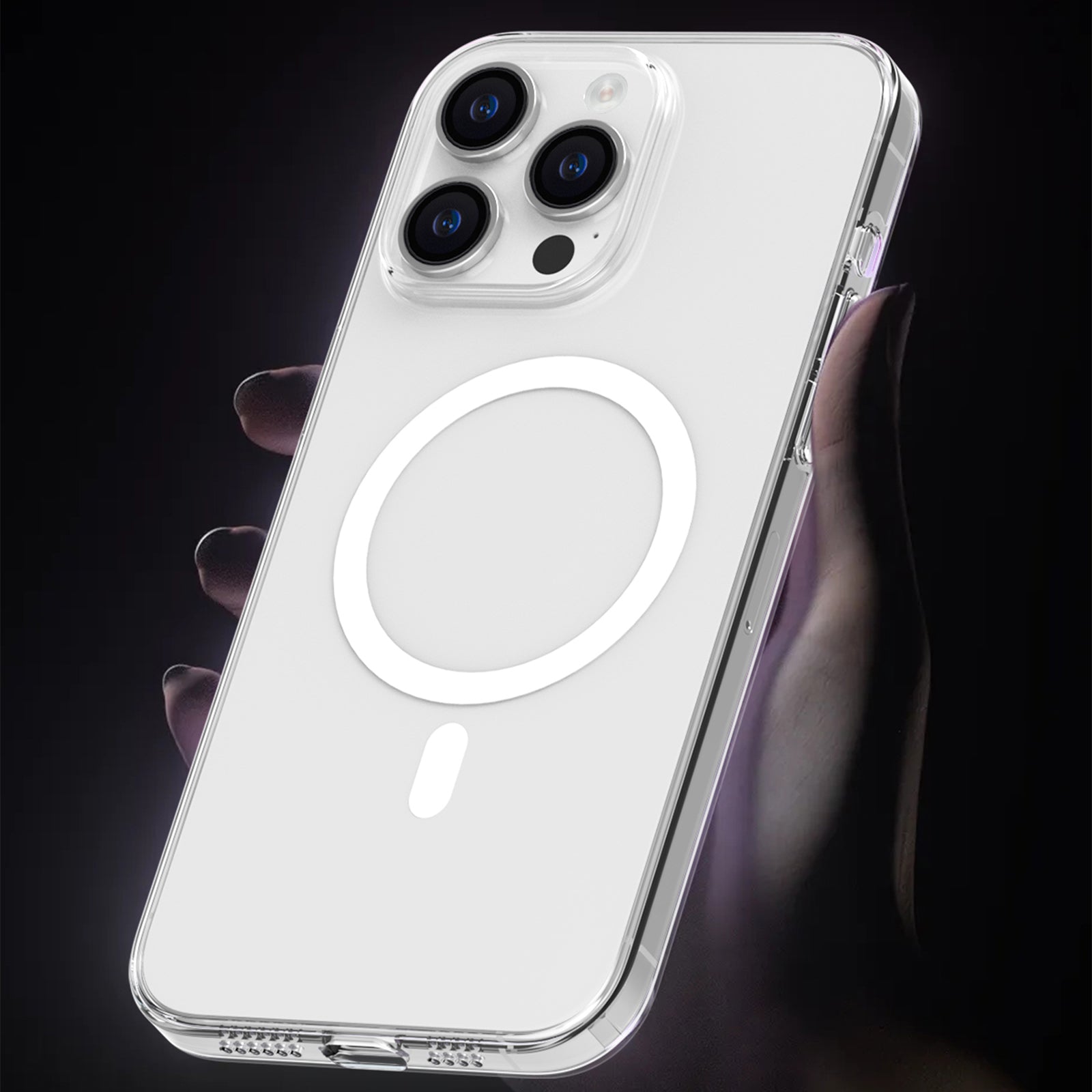 BENWIS PA-MCI For iPhone 14 Pro Cell Phone Case Clear TPU+PC Anti-fall Cover Compatible with MagSafe