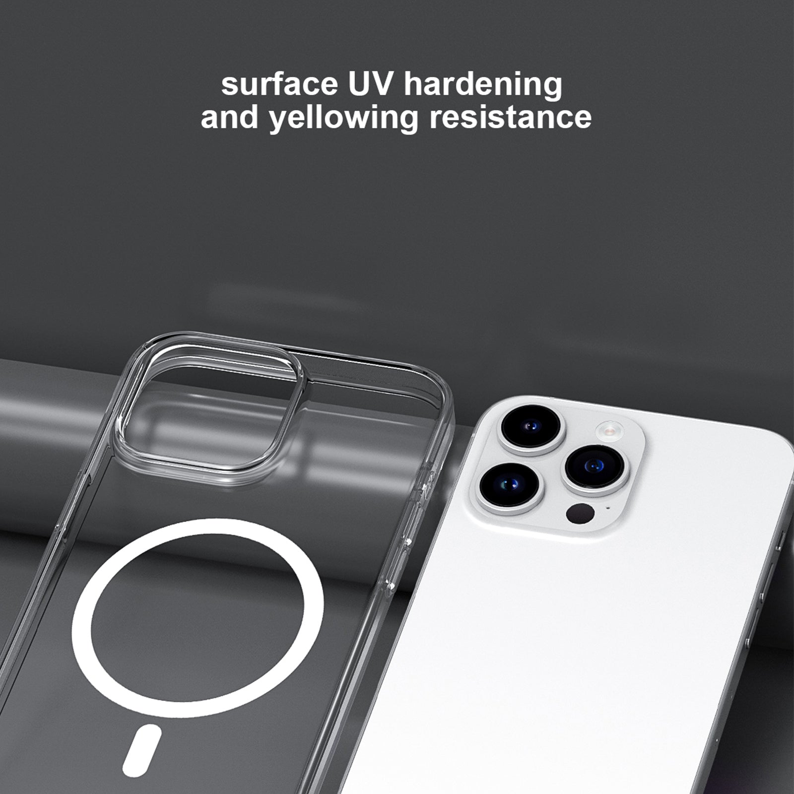 BENWIS For iPhone 13 Pro Crystal Clear Case Compatible with MagSafe Anti-drop TPU+PC Phone Cover