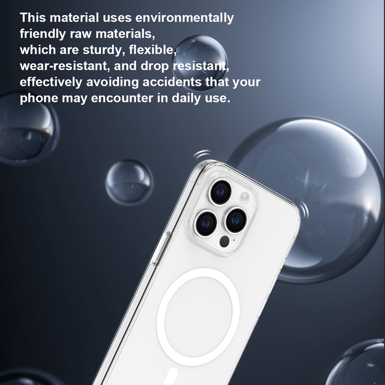 BENWIS For iPhone 13 Pro Crystal Clear Case Compatible with MagSafe Anti-drop TPU+PC Phone Cover