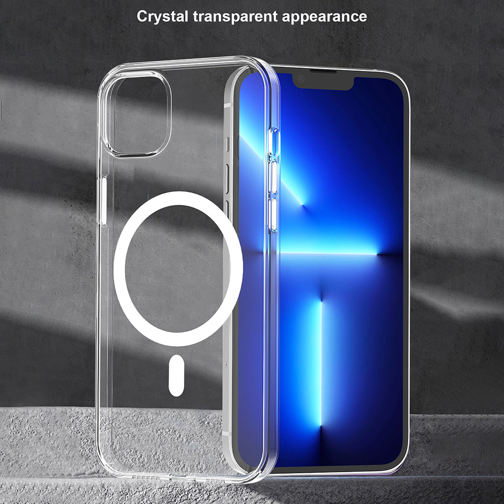 BENWIS PA-MCI For iPhone 14 / iPhone 13 6.1 inch Cover TPU+PC Clear Phone Case Compatible with MagSafe
