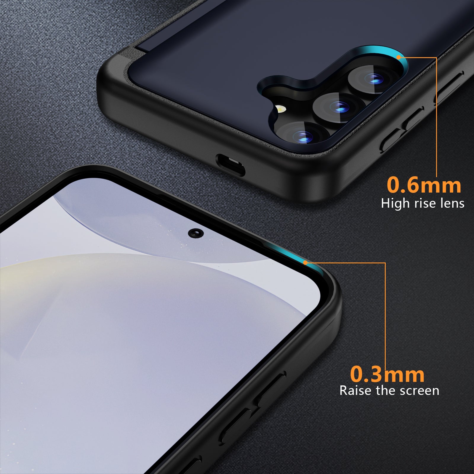 For Samsung Galaxy S23 FE Case Card Holder Shockproof TPU+PC Phone Cover with Flip Kickstand