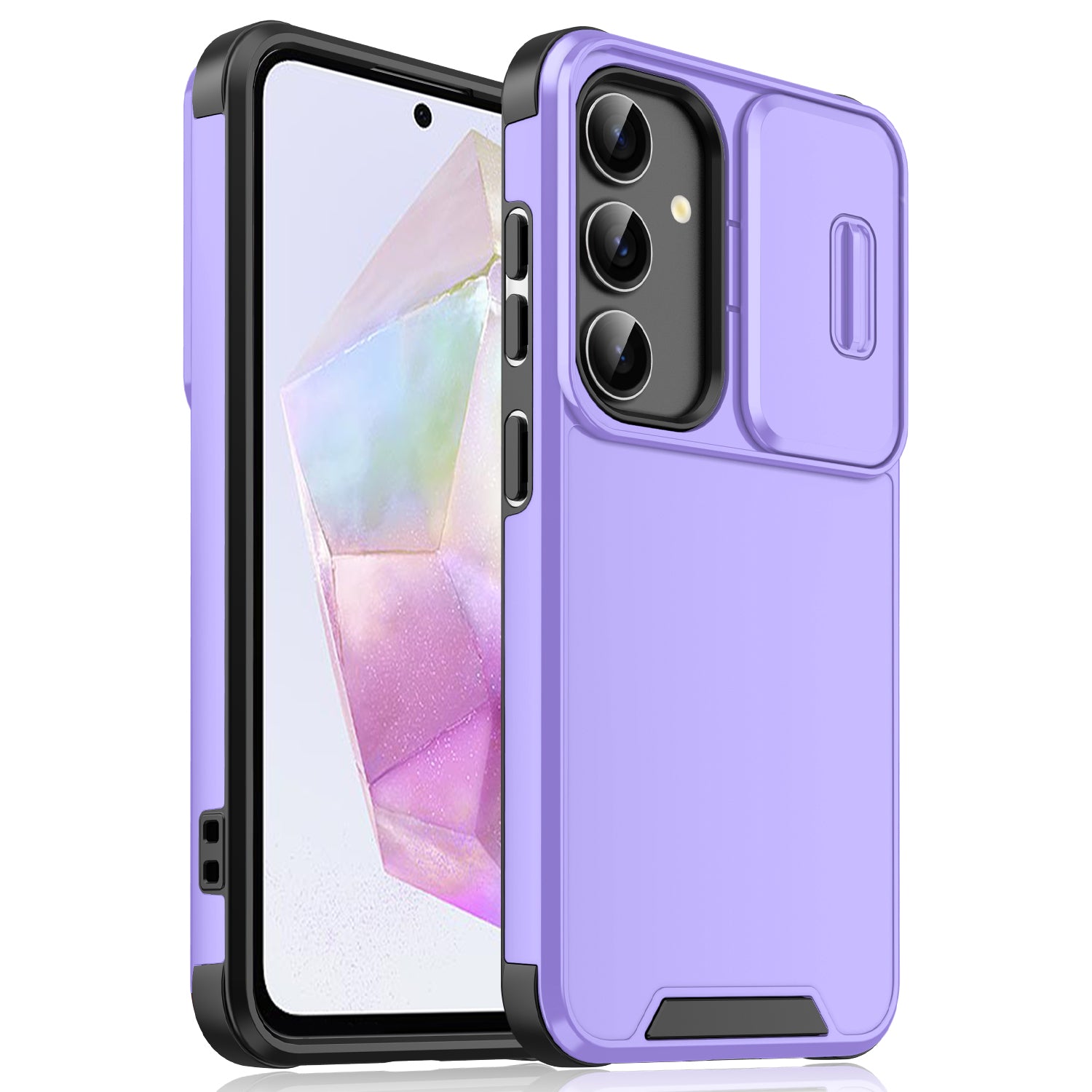 For Samsung Galaxy A35 5G Case PC+TPU Shell with Slide Camera Phone Cover