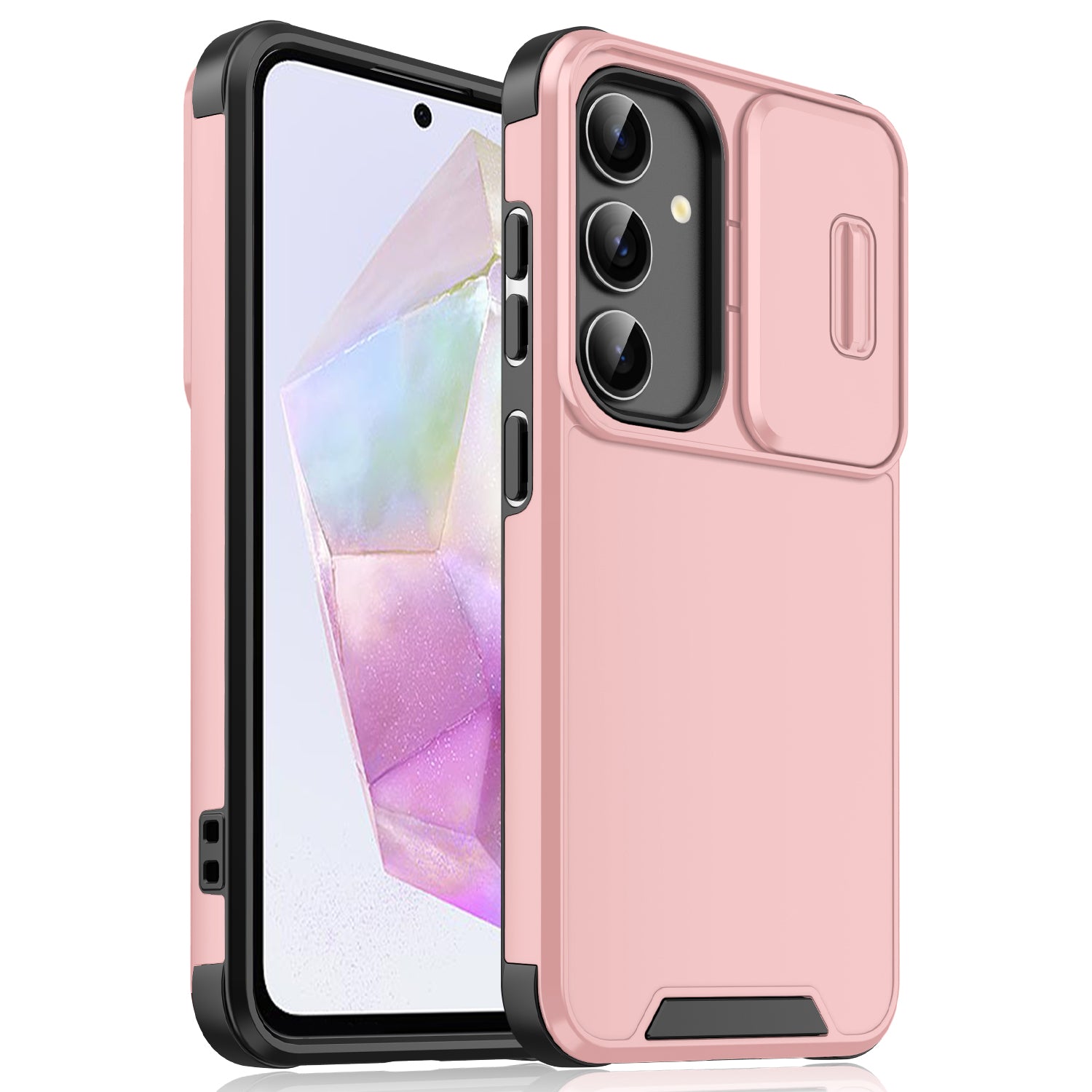 For Samsung Galaxy A35 5G Case PC+TPU Shell with Slide Camera Phone Cover