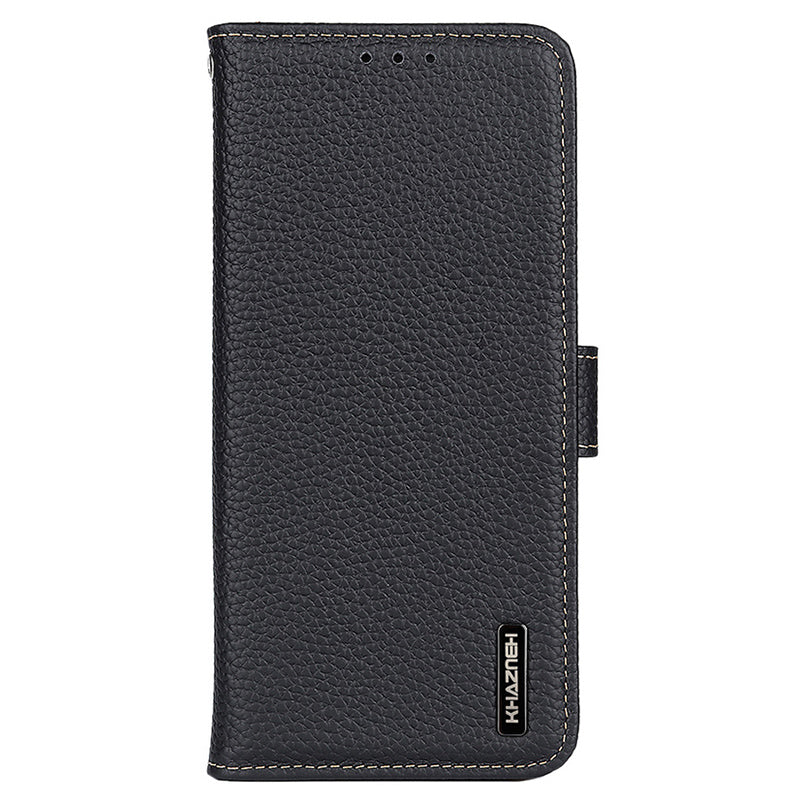 KHAZNEH Stand Case for Xiaomi Redmi A3 / Poco C61 4G Support Stand Genuine Cow Leather Phone Cover