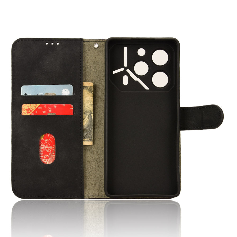 For Transsion Tecno Pova 6 Pro 5G Case Skin-touch Texture Foldable Stand Phone Cover
