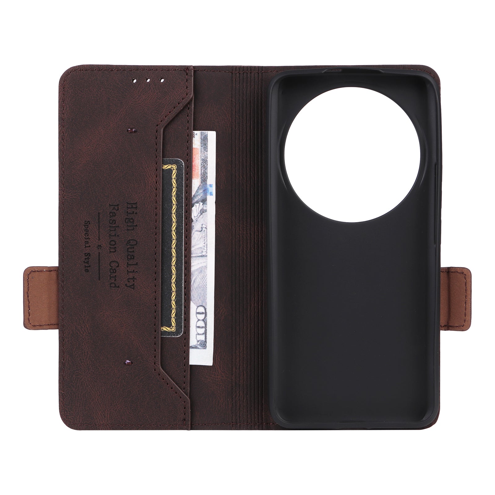 For Xiaomi 14 Ultra Wallet Case Hardware Decor PU Leather Stand Phone Cover