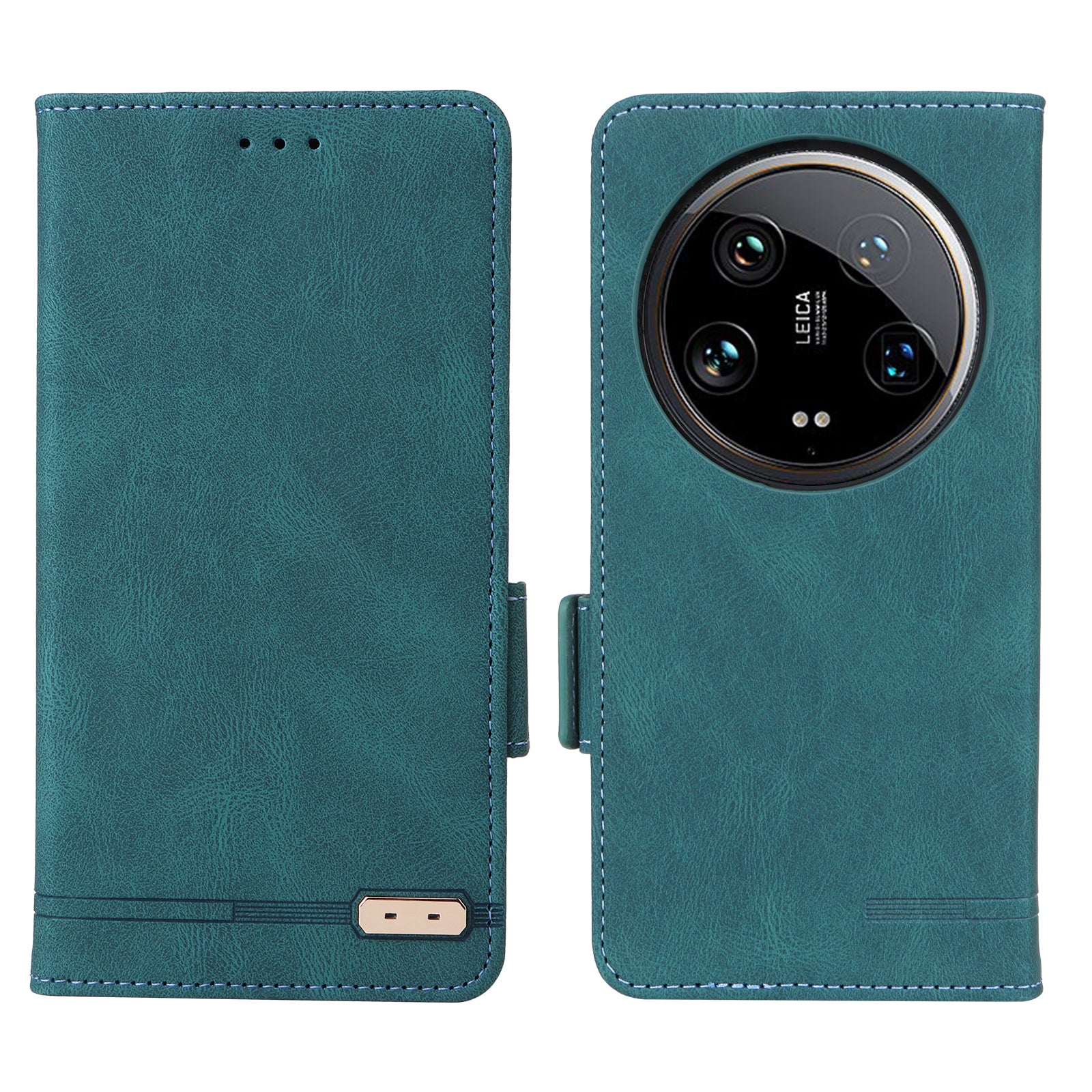 For Xiaomi 14 Ultra Wallet Case Hardware Decor PU Leather Stand Phone Cover