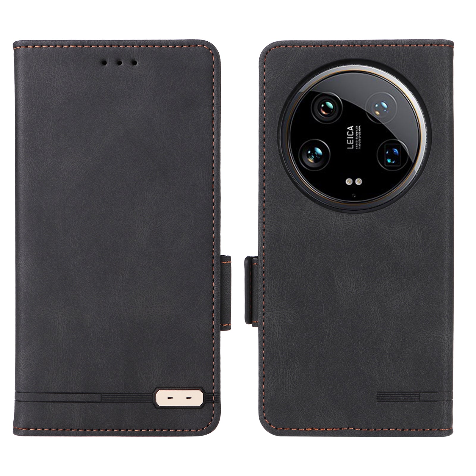 For Xiaomi 14 Ultra Wallet Case Hardware Decor PU Leather Stand Phone Cover