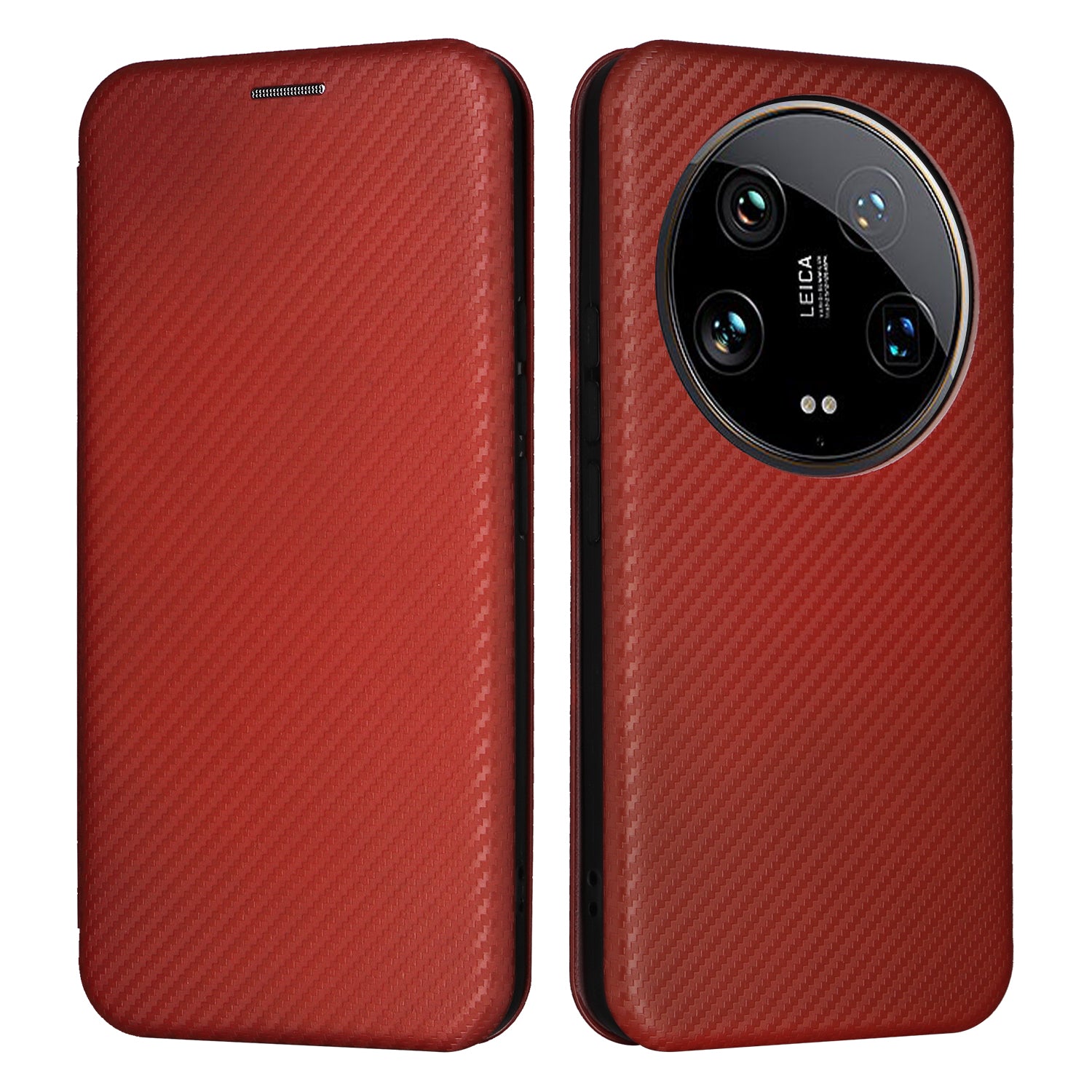 For Xiaomi 14 Ultra Case PU Leather Magnetic Closure Phone Cover with Card Holder