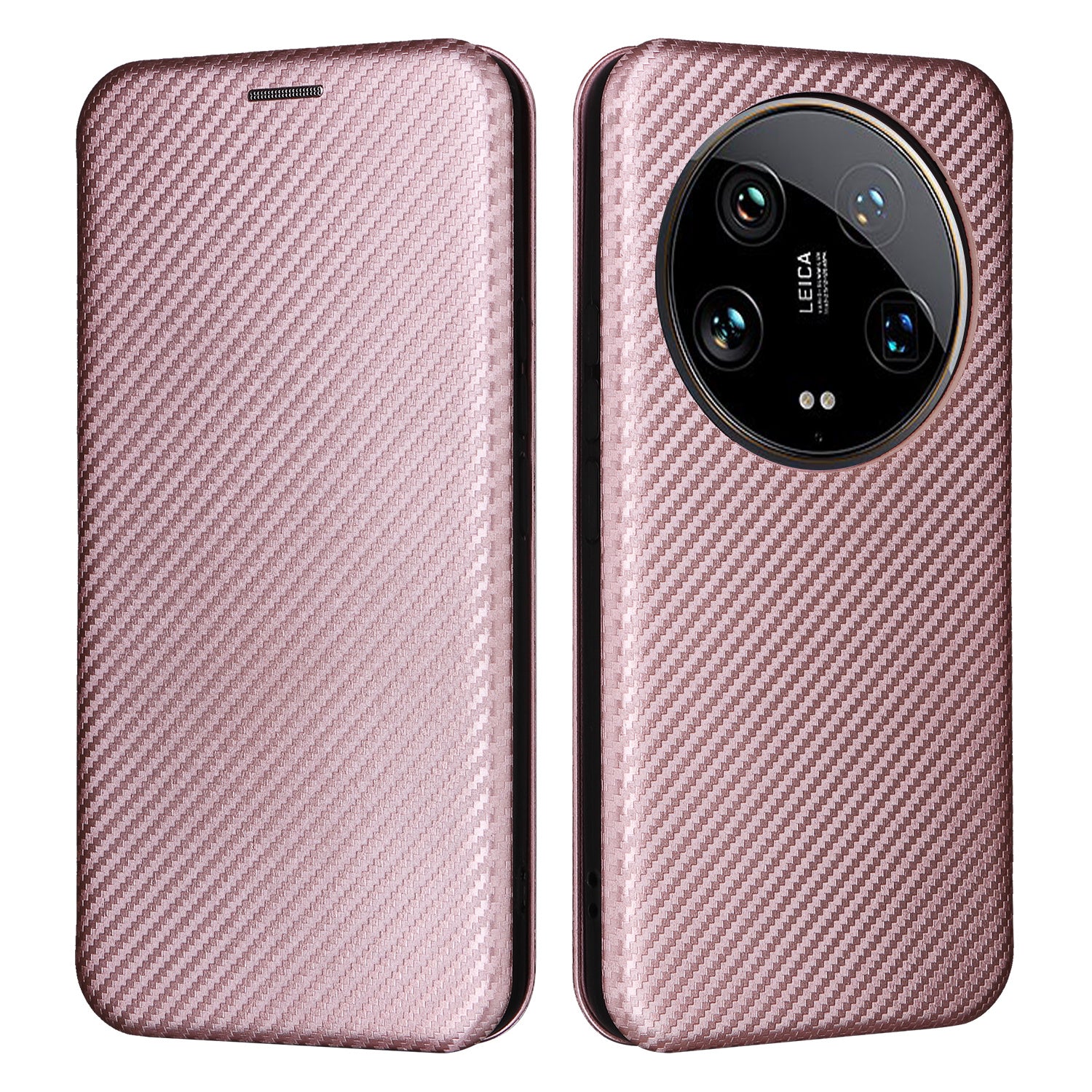 For Xiaomi 14 Ultra Case PU Leather Magnetic Closure Phone Cover with Card Holder