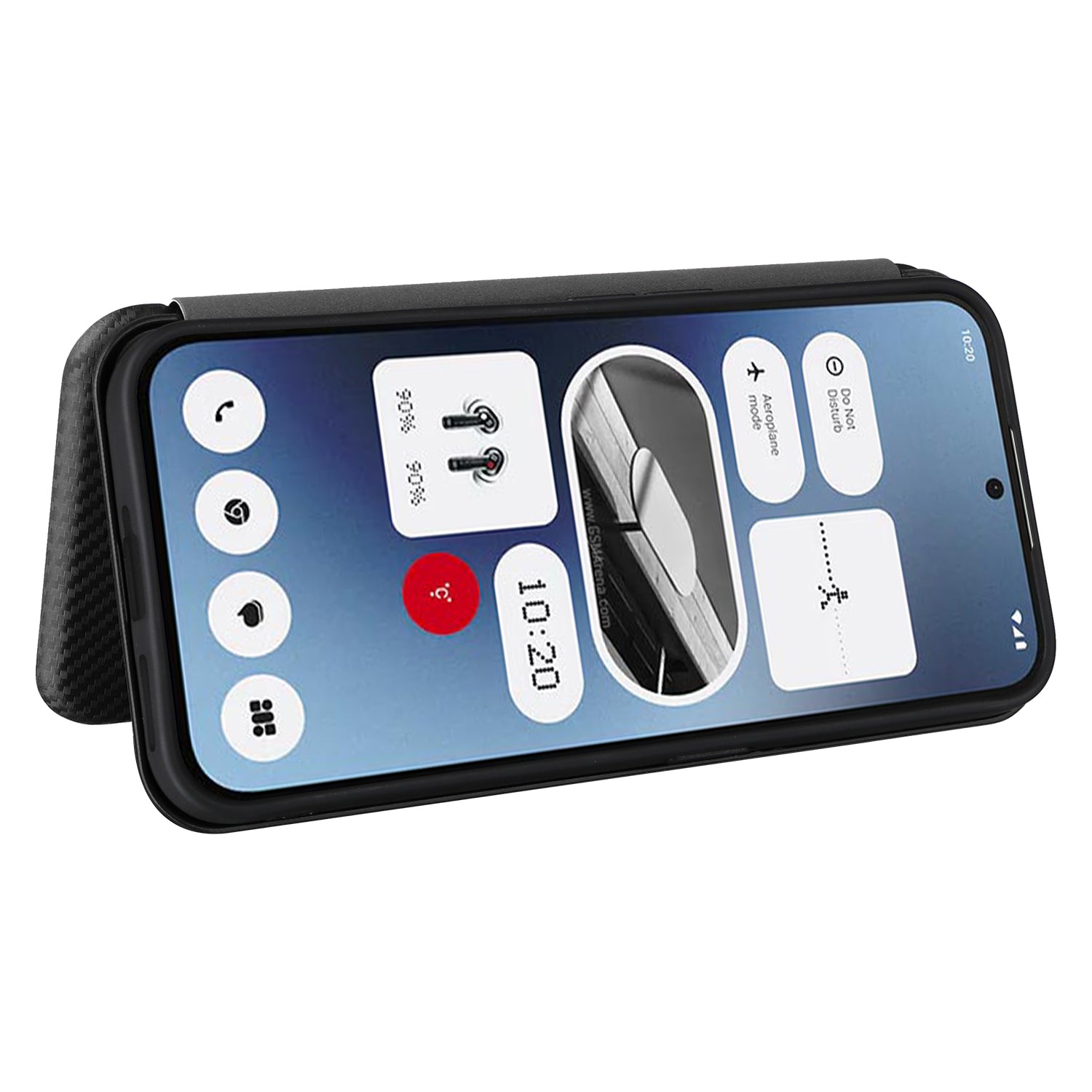 For Nothing Phone (2a) Case Carbon Fiber Texture PU Leather Magnetic Closure Phone Cover