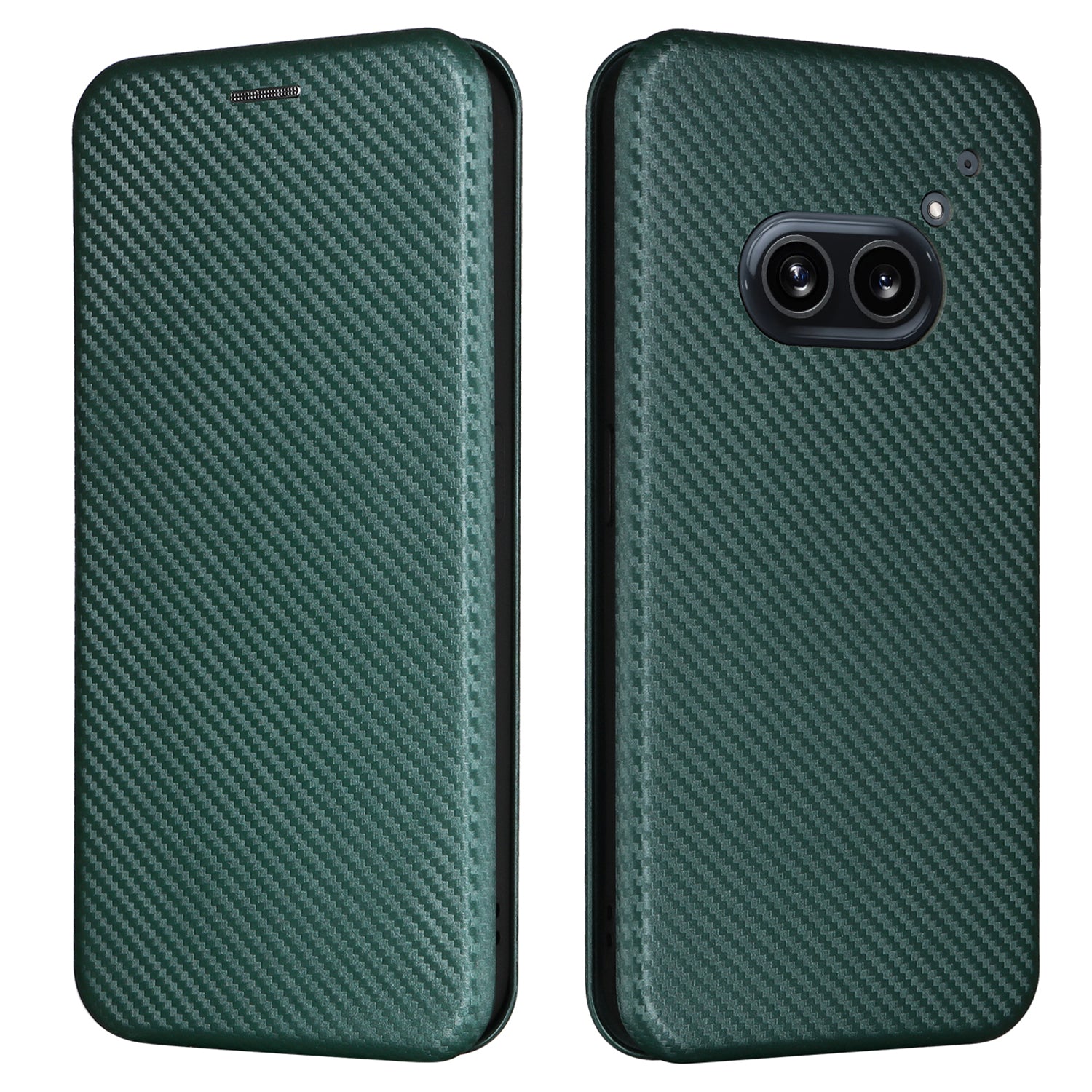 For Nothing Phone (2a) Case Carbon Fiber Texture PU Leather Magnetic Closure Phone Cover