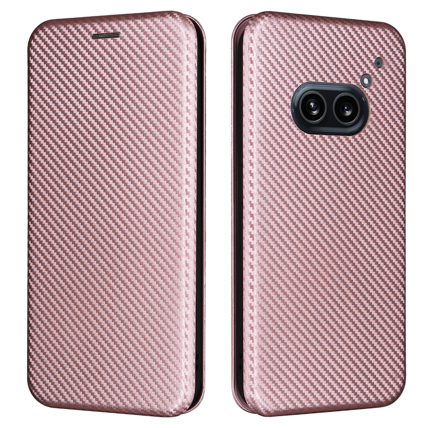 For Nothing Phone (2a) Case Carbon Fiber Texture PU Leather Magnetic Closure Phone Cover