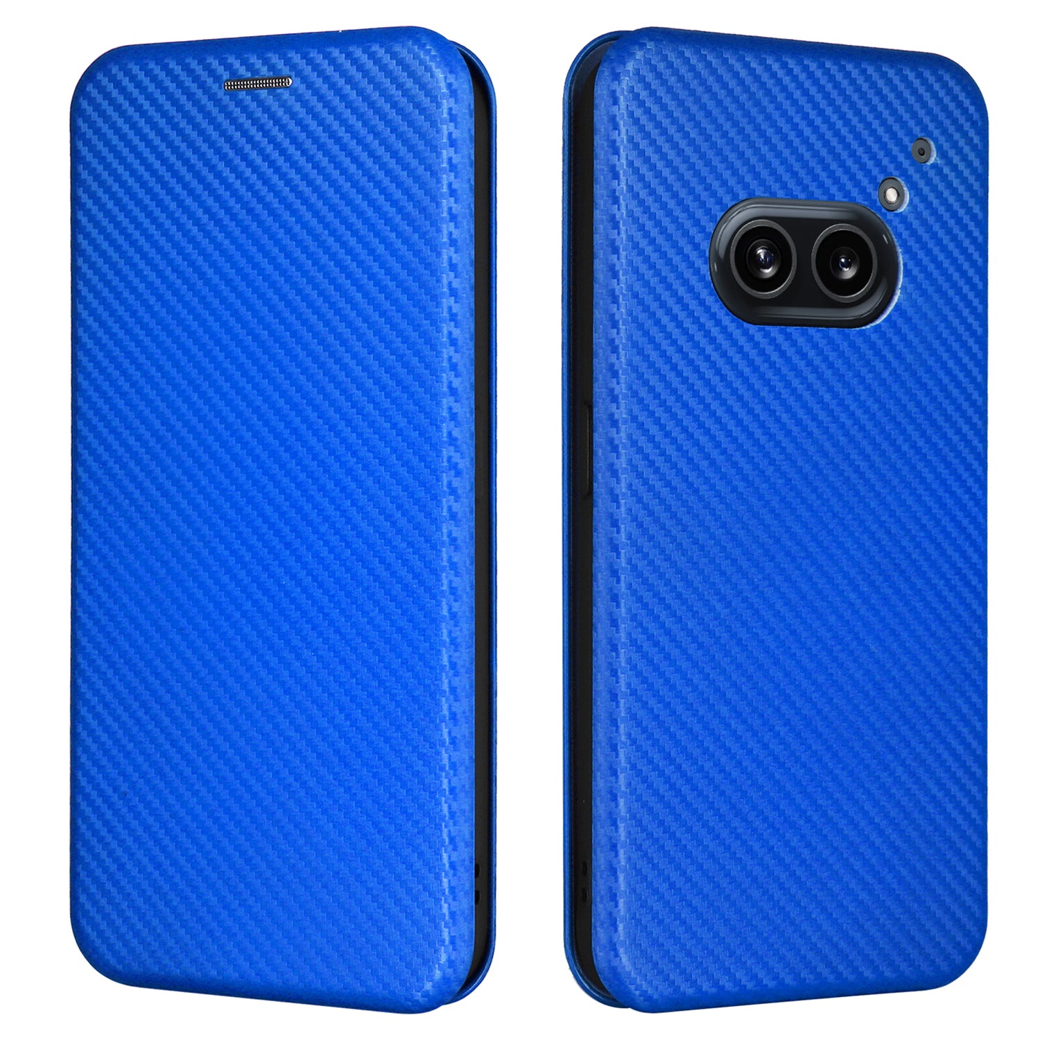 For Nothing Phone (2a) Case Carbon Fiber Texture PU Leather Magnetic Closure Phone Cover