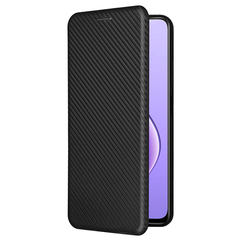 For Realme 12 / 12x 5G Case Card Slots Carbon Fiber Texture Phone Cover