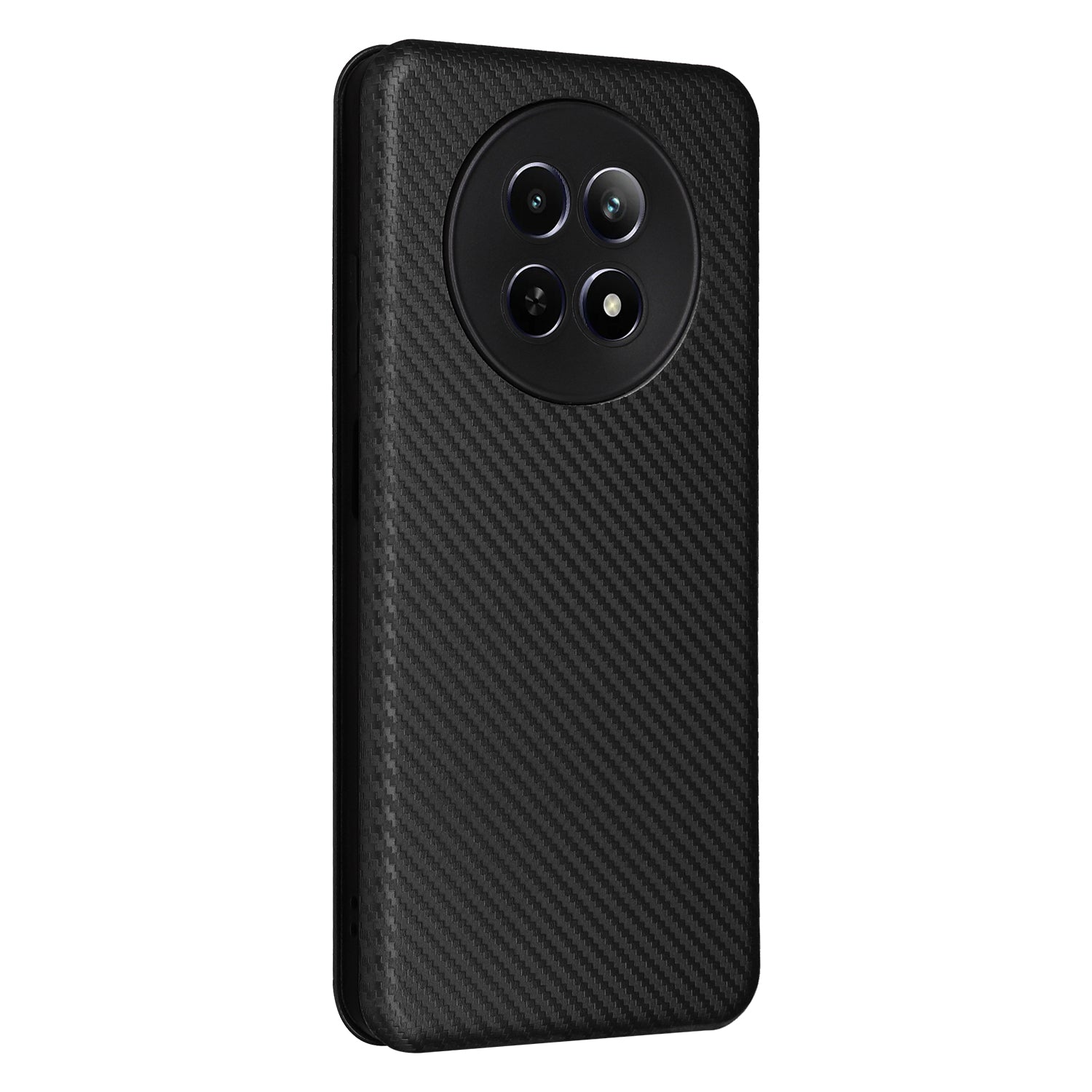 For Realme 12 / 12x 5G Case Card Slots Carbon Fiber Texture Phone Cover