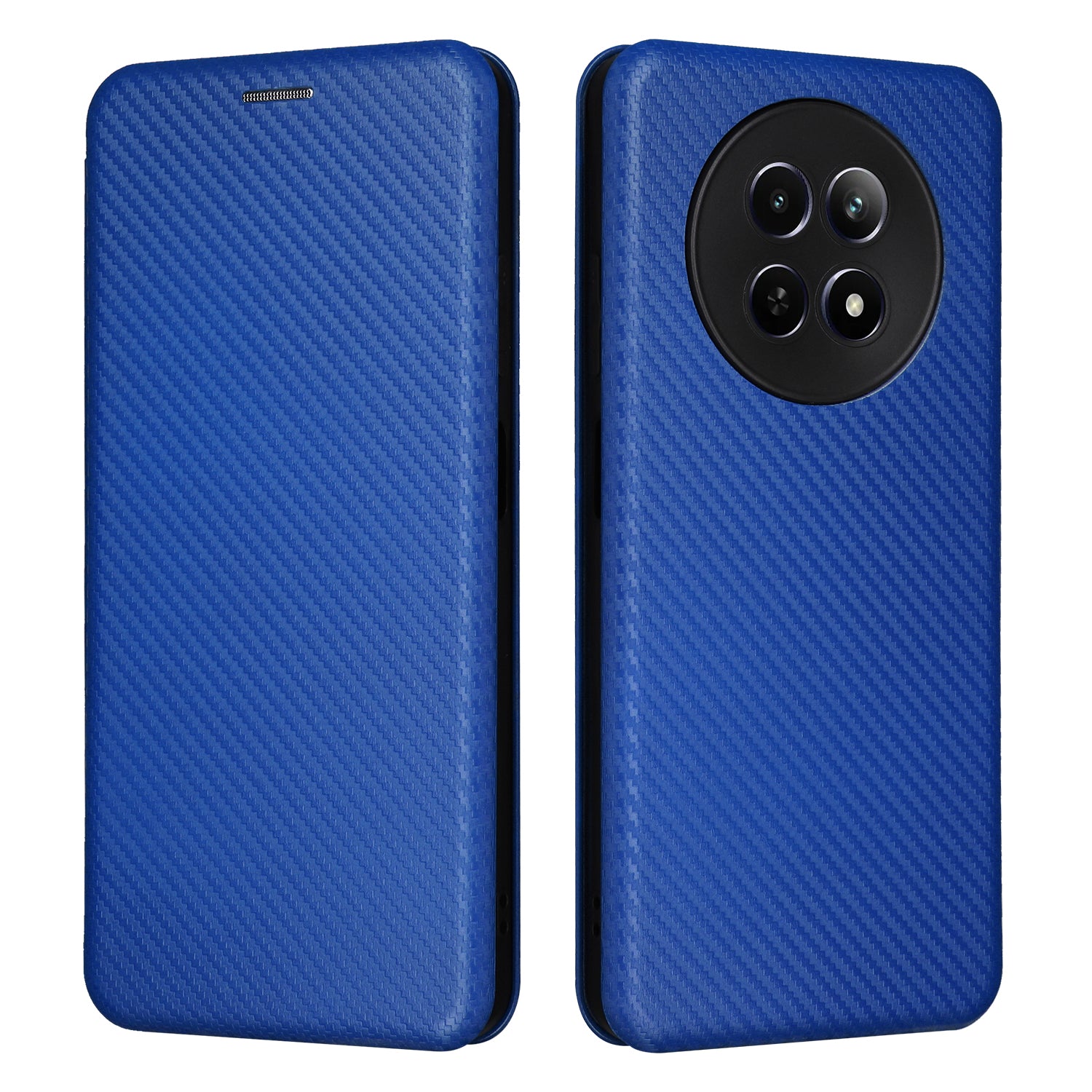For Realme 12 / 12x 5G Case Card Slots Carbon Fiber Texture Phone Cover