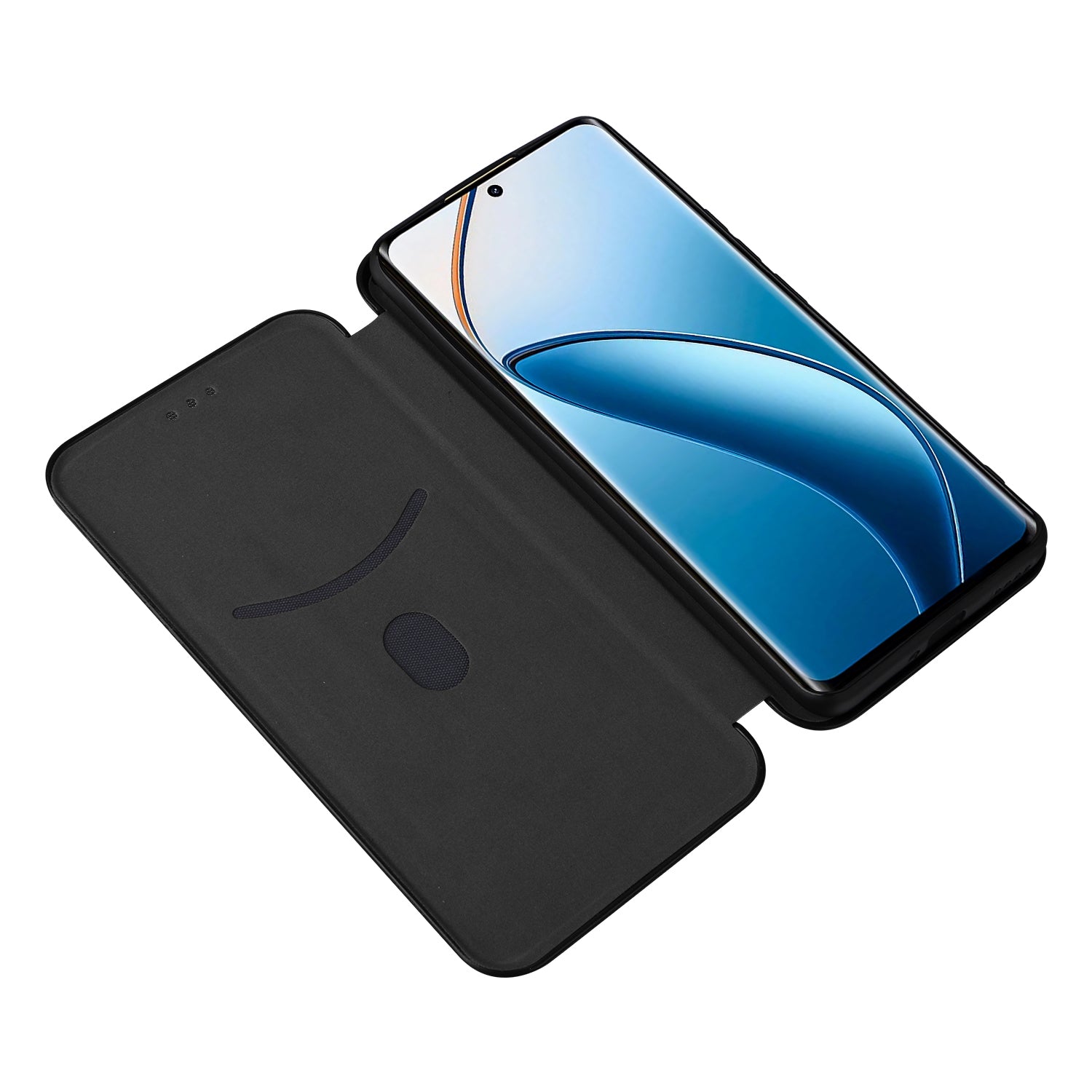 For Realme 12 Pro 5G / 12 Pro+ 5G Case Card Slots Leather Phone Cover Carbon Fiber Texture