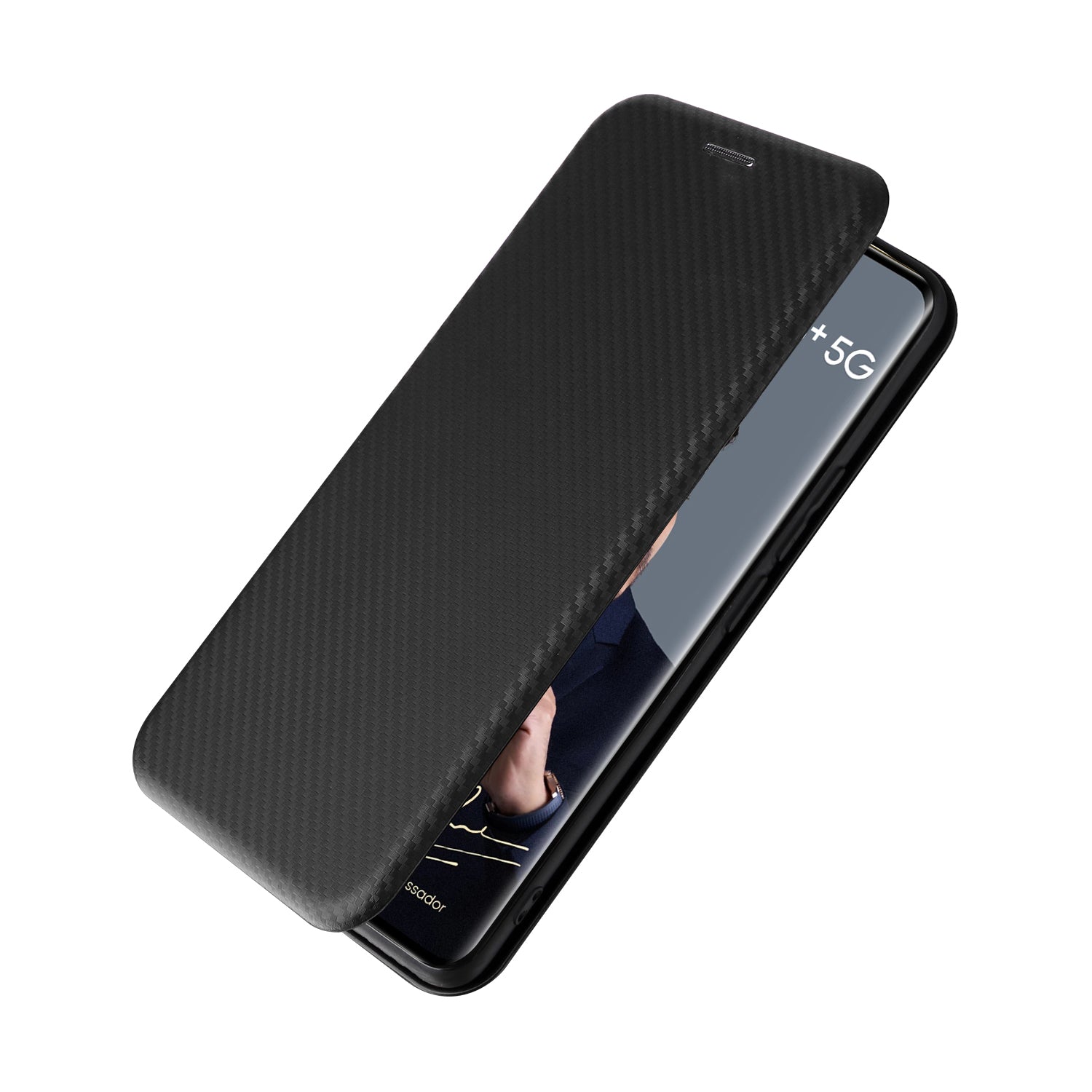 For Realme 12 Pro 5G / 12 Pro+ 5G Case Card Slots Leather Phone Cover Carbon Fiber Texture