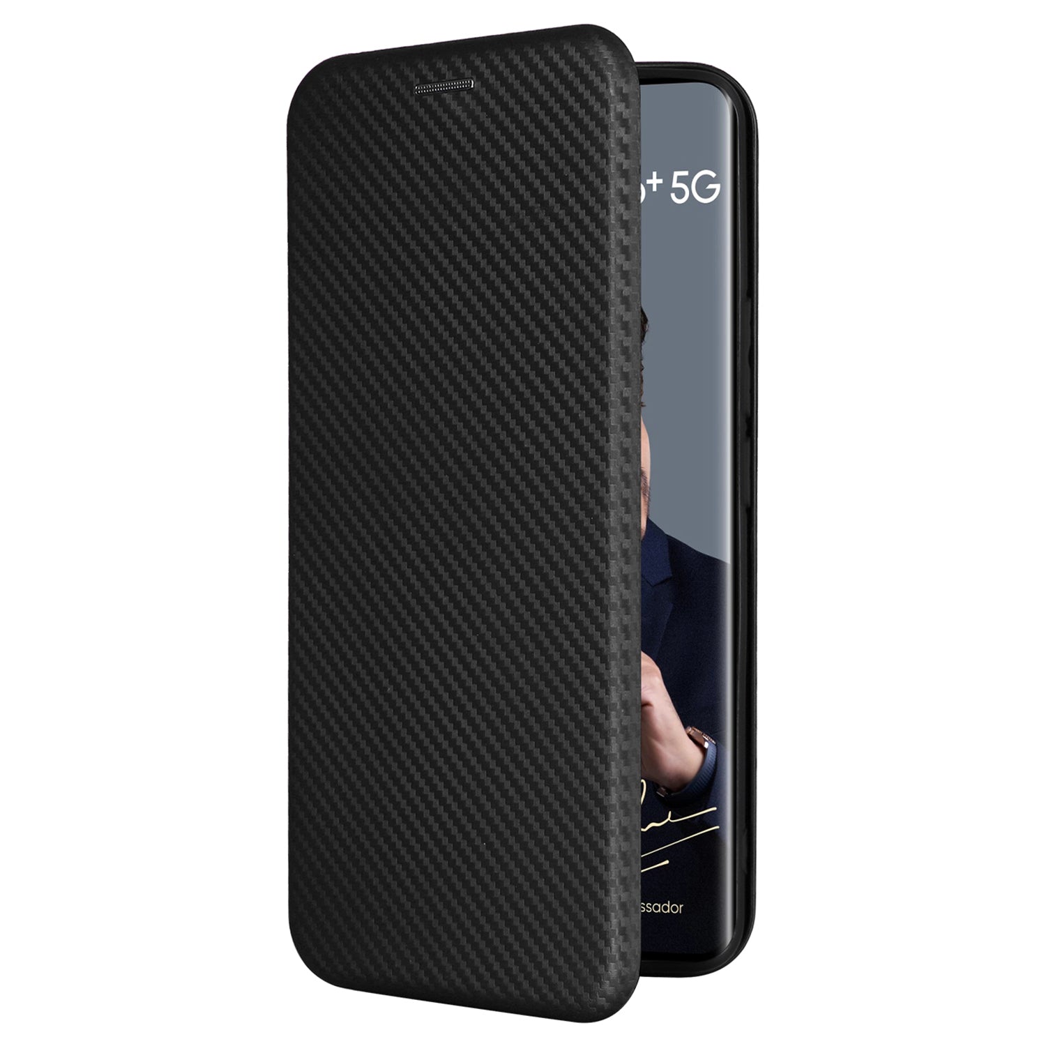 For Realme 12 Pro 5G / 12 Pro+ 5G Case Card Slots Leather Phone Cover Carbon Fiber Texture