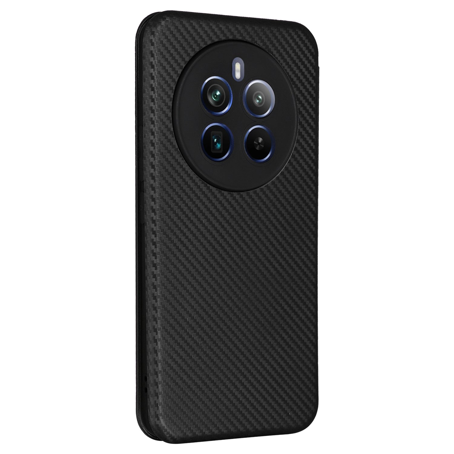 For Realme 12 Pro 5G / 12 Pro+ 5G Case Card Slots Leather Phone Cover Carbon Fiber Texture