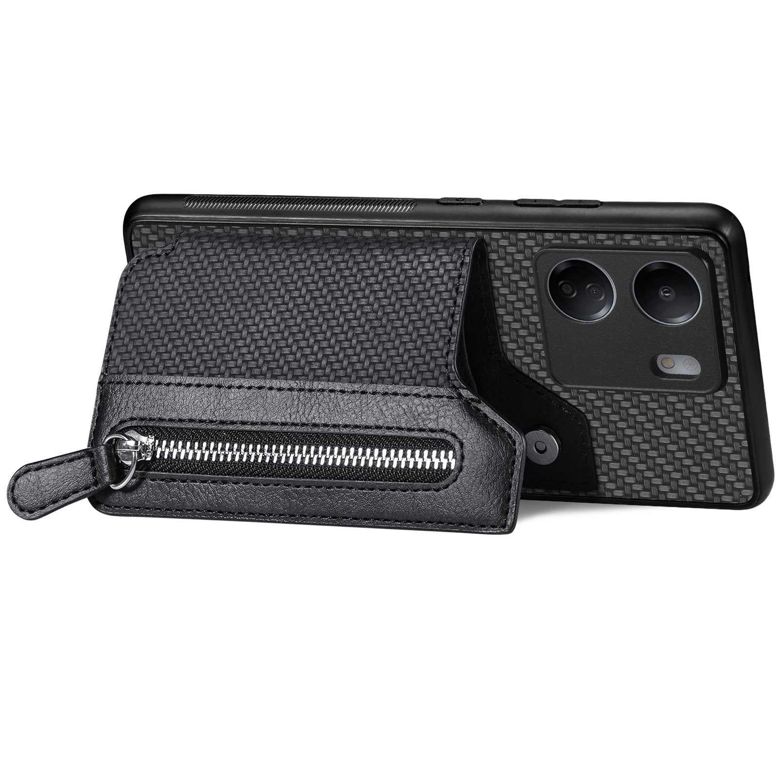 C1-04 For Xiaomi Redmi 13C 4G / Poco C65 4G Wallet Phone Case Kickstand PU+PC+TPU Phone Cover