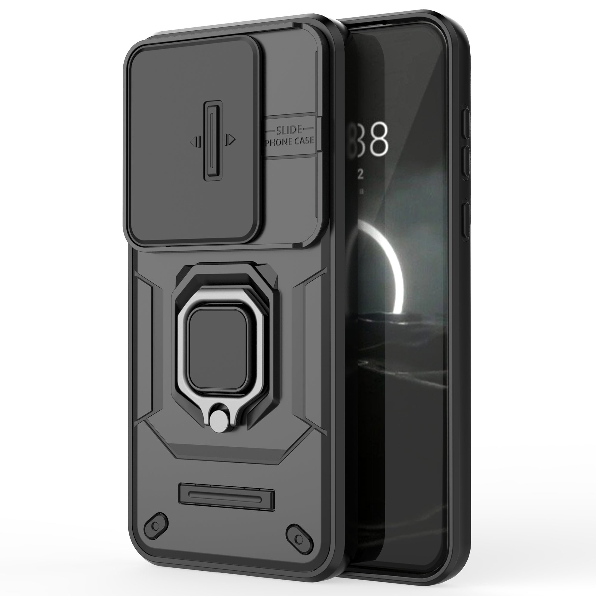 For Huawei Pura 70 Pro / Pura 70 Pro+ Kickstand Case Slide Lens Protection PC+TPU Phone Cover