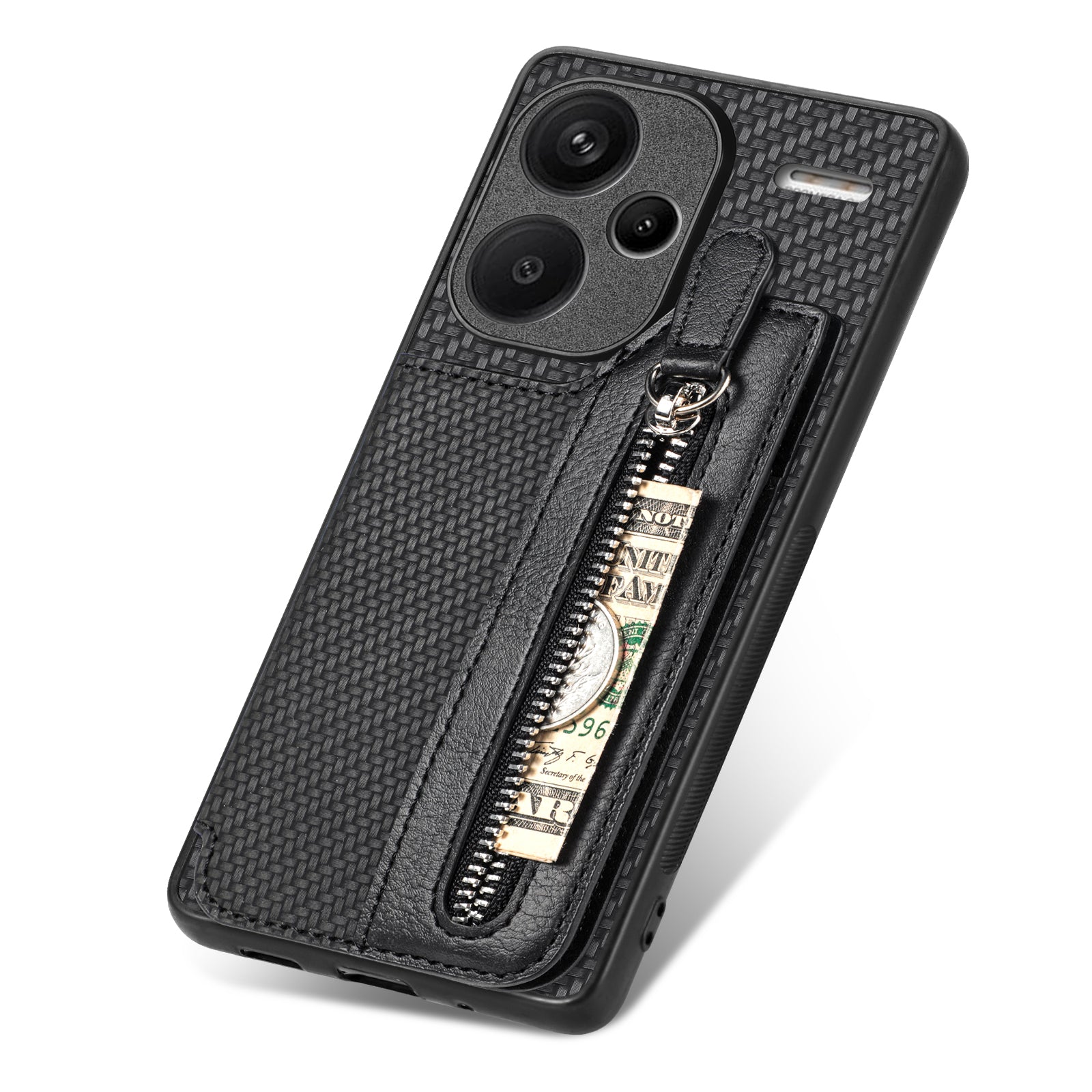 C1-04 For Xiaomi Redmi Note 13 Pro+ 5G Case Carbon Fiber Leather Coated PC+TPU Phone Cover
