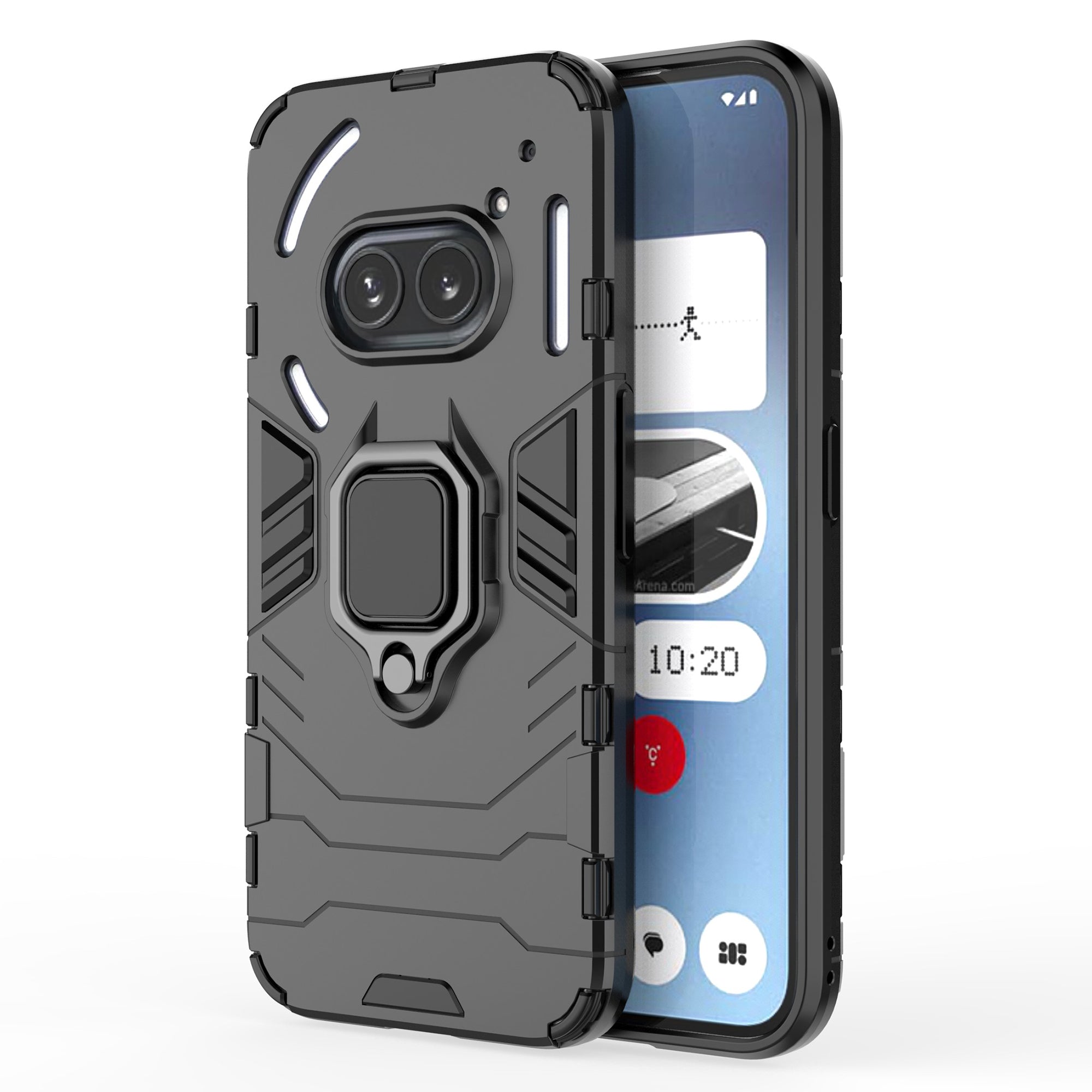 For Nothing Phone (2a) Case PC+TPU Drop-resistant Kickstand Cell Phone Shell