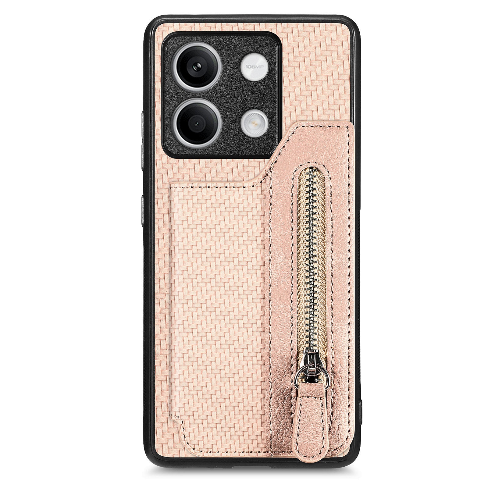 C1-04 For Xiaomi Redmi Note 13 5G Case Leather+PC+TPU Zipper Wallet Phone Cover