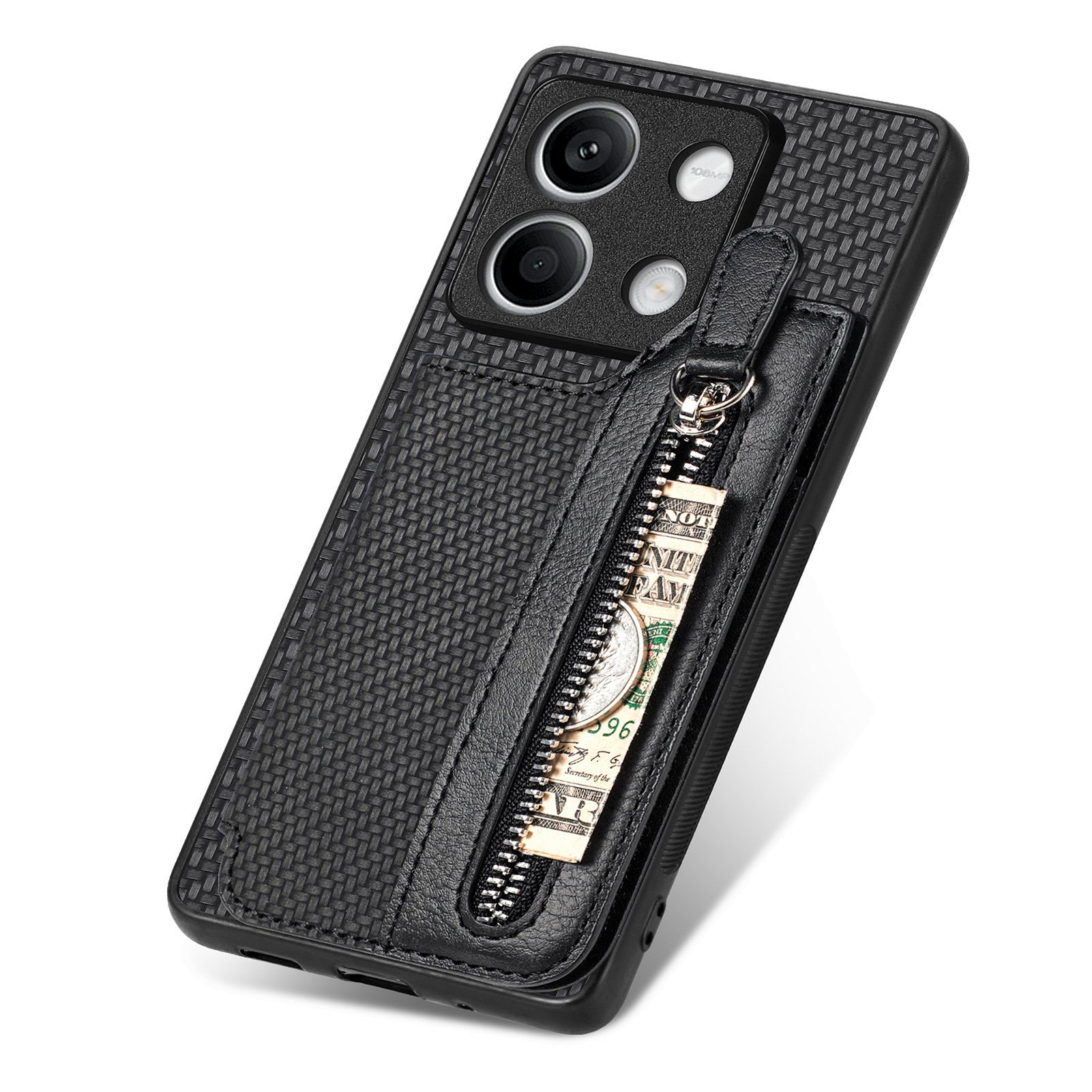 C1-04 For Xiaomi Redmi Note 13 4G Wallet Case PU+PC+TPU Phone Cover with Kickstand