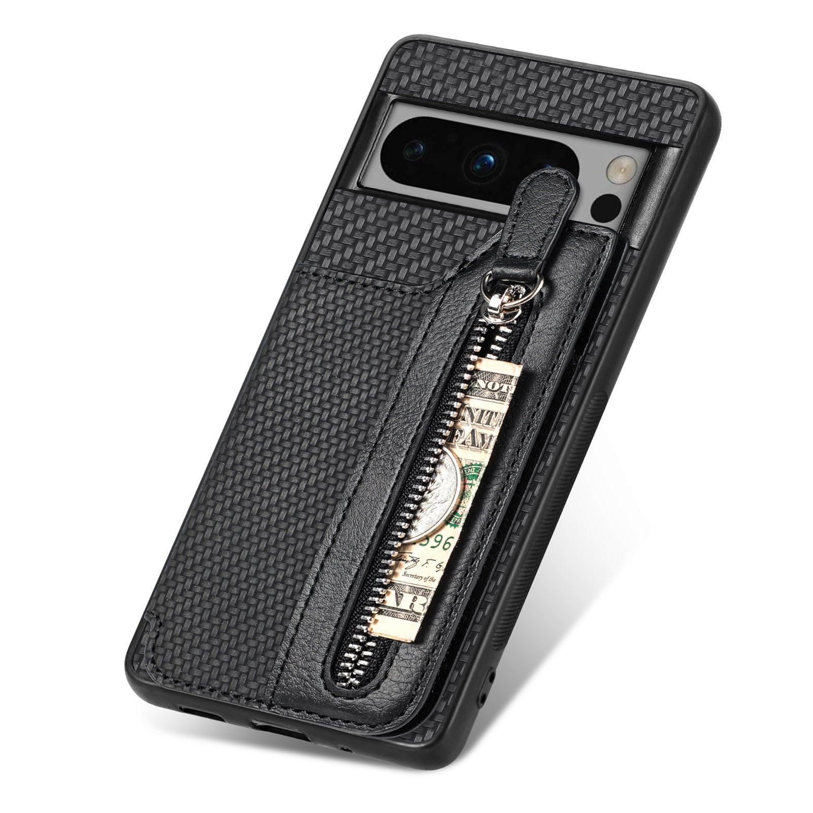 C1-04 For Google Pixel 8 Pro Phone Case Kickstand PU+PC+TPU Wallet Phone Cover