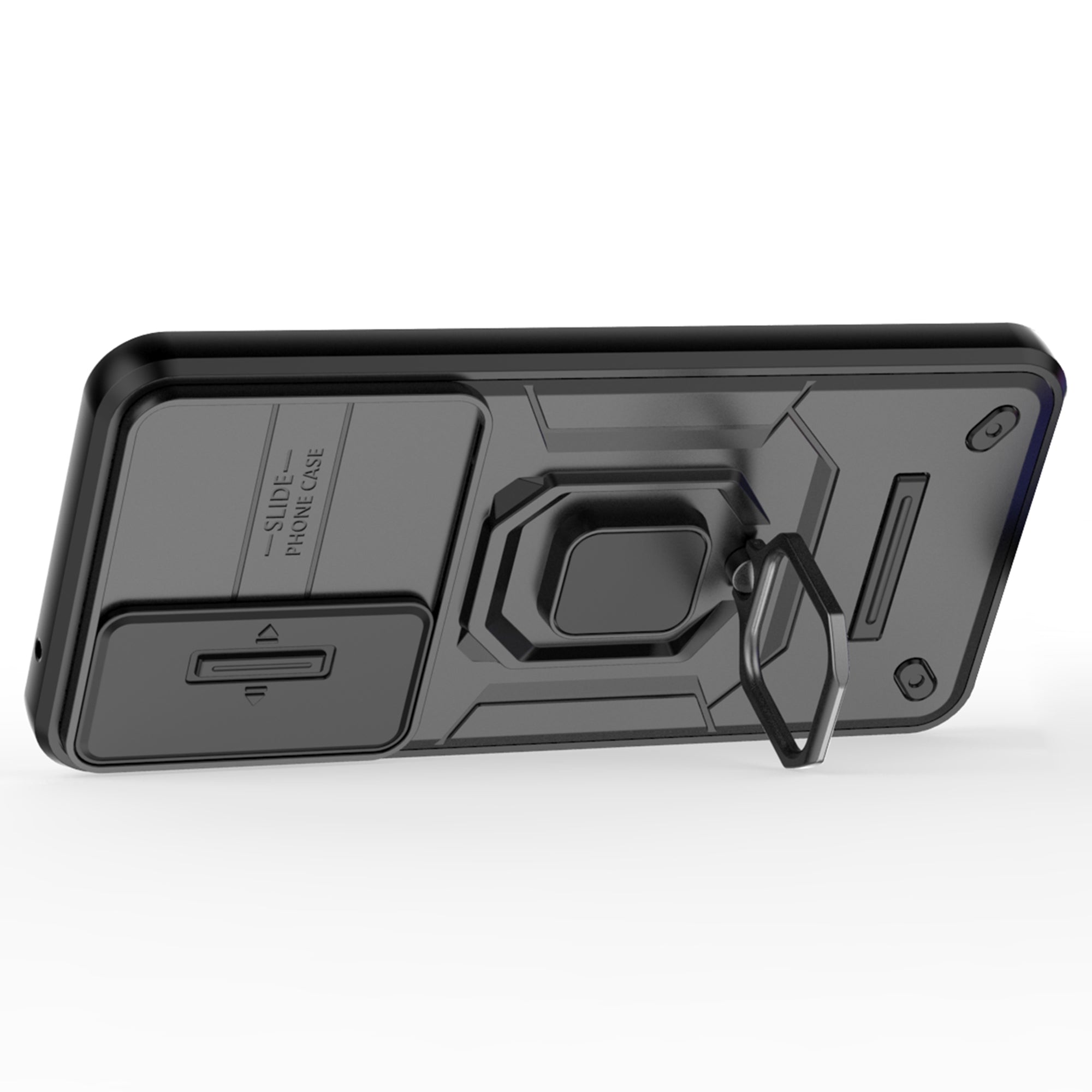 For Samsung Galaxy A55 5G Case PC+TPU Anti-scratch Phone Protective Cover with Slide Lens Cover