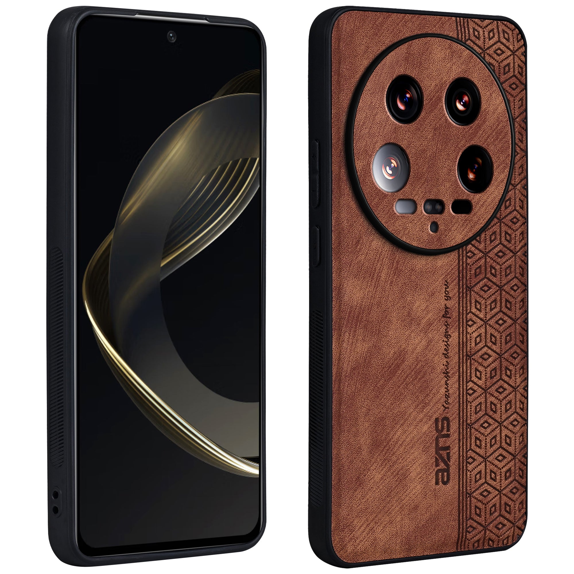 AZNS For Xiaomi 14 Ultra Case Pattern Leather+TPU Drop Protection Phone Cover
