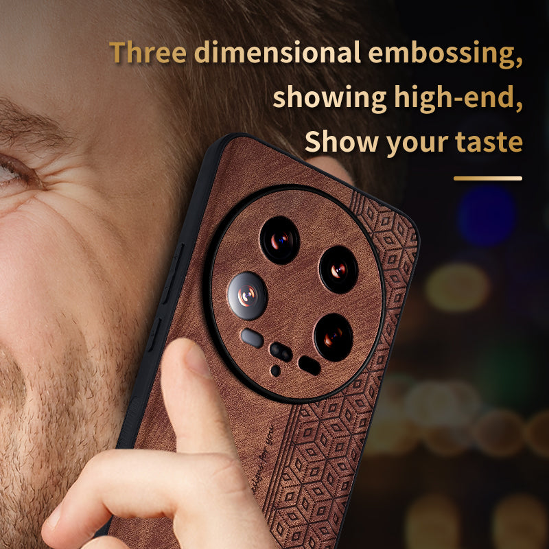AZNS For Xiaomi 14 Ultra Case Pattern Leather+TPU Drop Protection Phone Cover