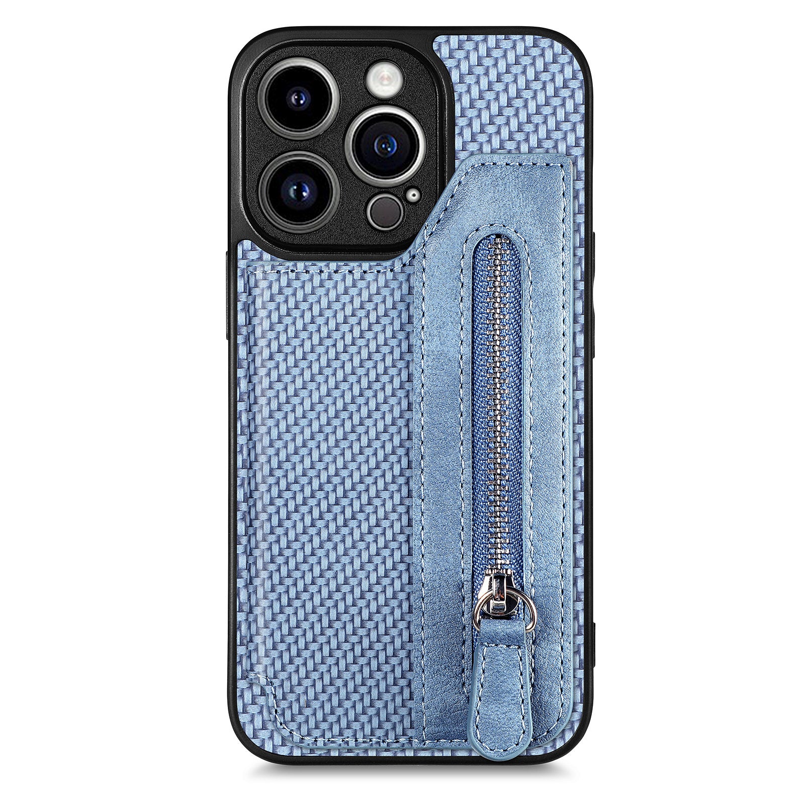 C1-04 For iPhone 13 Pro Wallet Case Kickstand Anti-Drop PU+PC+TPU Phone Cover