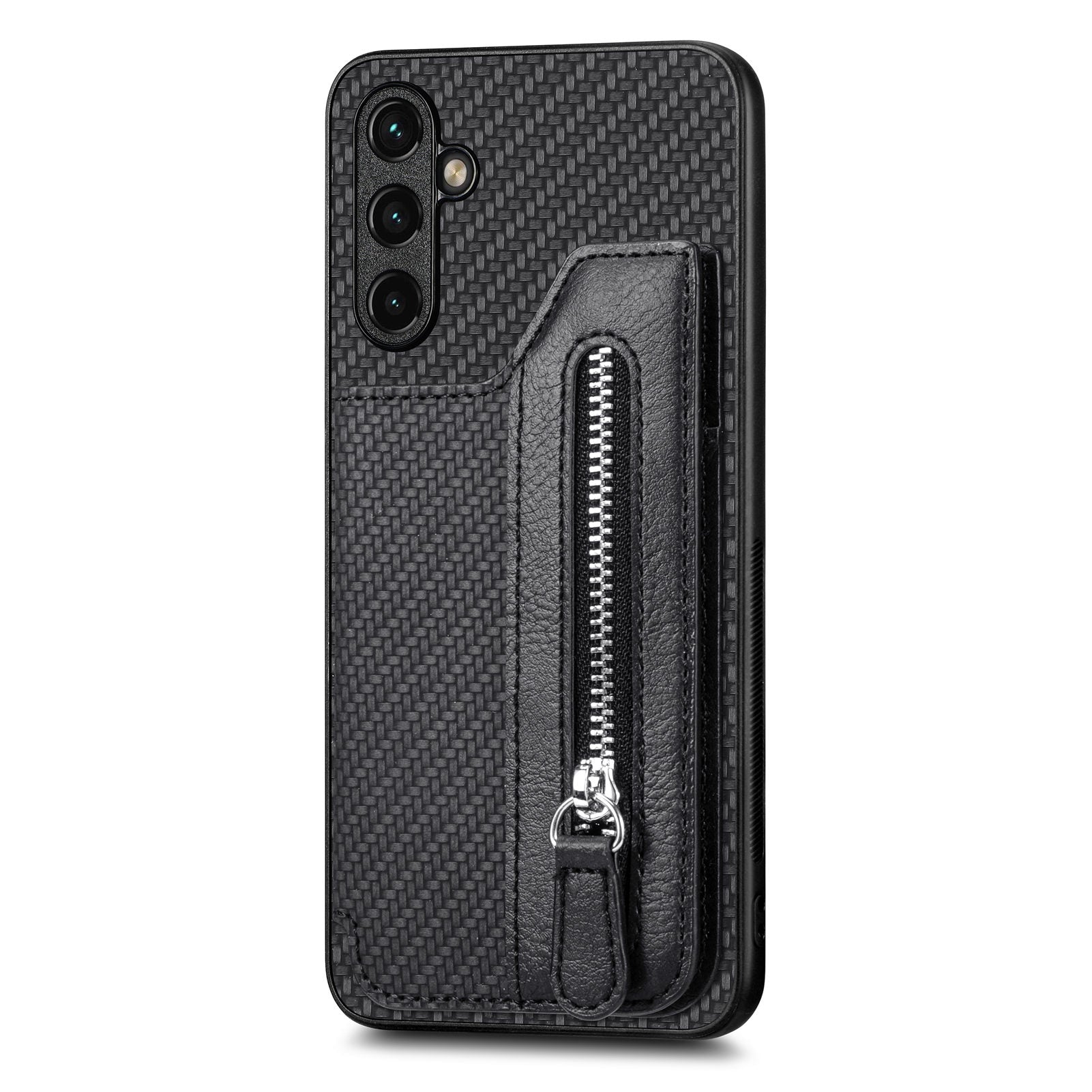 C1-04 For Samsung Galaxy A14 4G / 5G Zipper Pocket Case PU Leather+PC+TPU Phone Cover with Card Holder