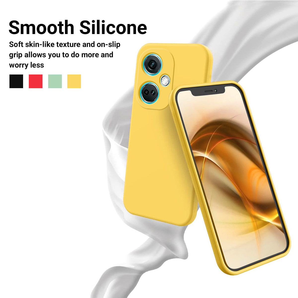 For Oppo K11 5G Case Liquid Silicone Protective Phone Cover with Wrist Strap