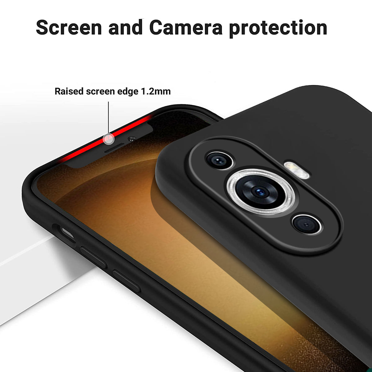 For Huawei nova 12s 4G / nova 11 / nova 12 Lite 4G Liquid Silicone CaseAnti-scratch Phone Cover with Strap