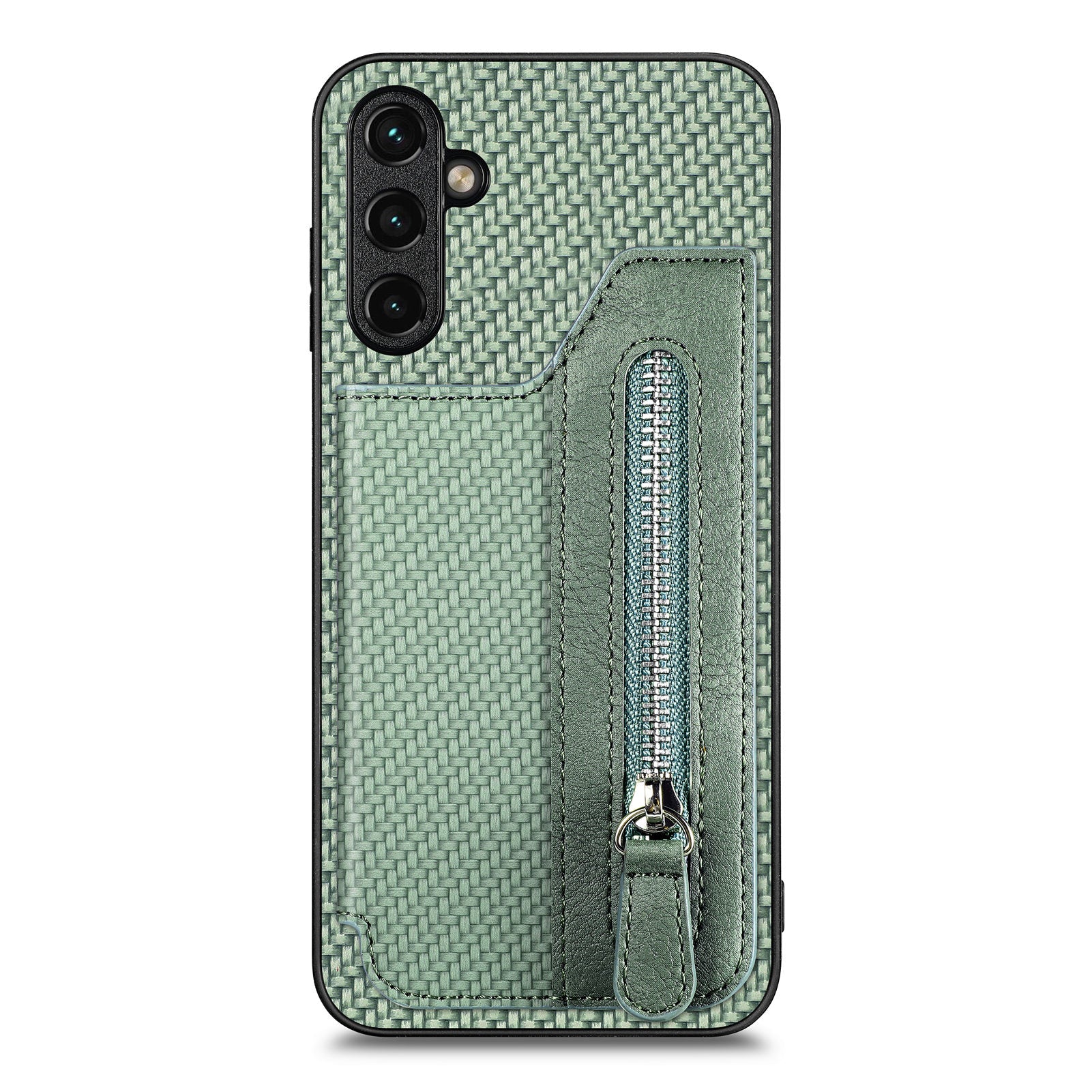 C1-04 For Samsung Galaxy A34 5G Zipper Pocket PU Leather+PC+TPU Case Phone Cover with Card Holder