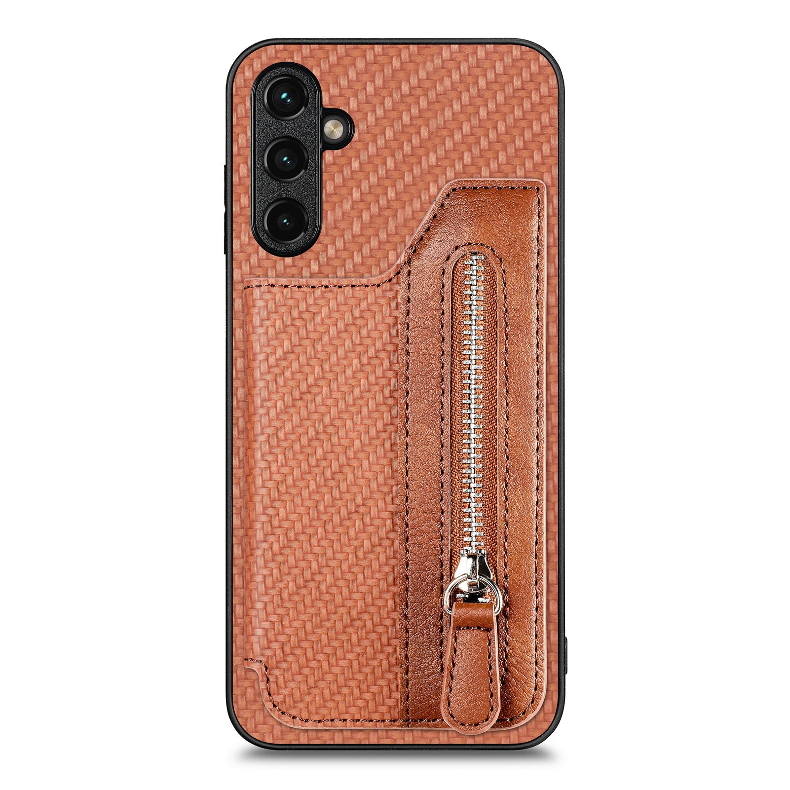 C1-04 For Samsung Galaxy A34 5G Zipper Pocket PU Leather+PC+TPU Case Phone Cover with Card Holder
