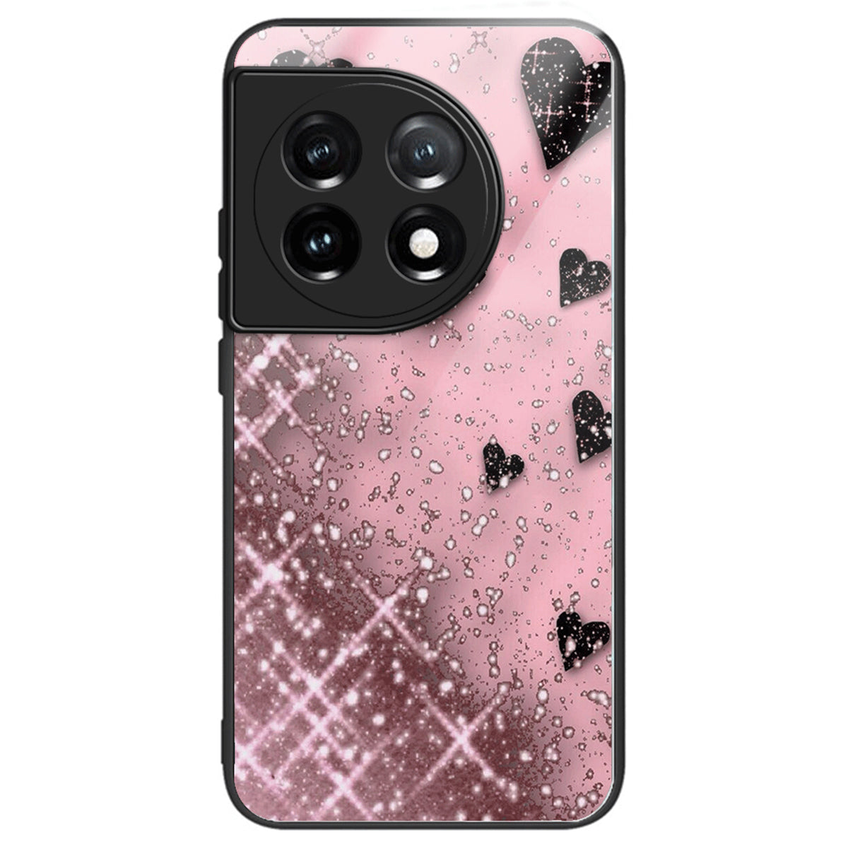 For OnePlus Ace 3 5G / 12R 5G Tempered Glass Case Pattern Printing Phone Cover