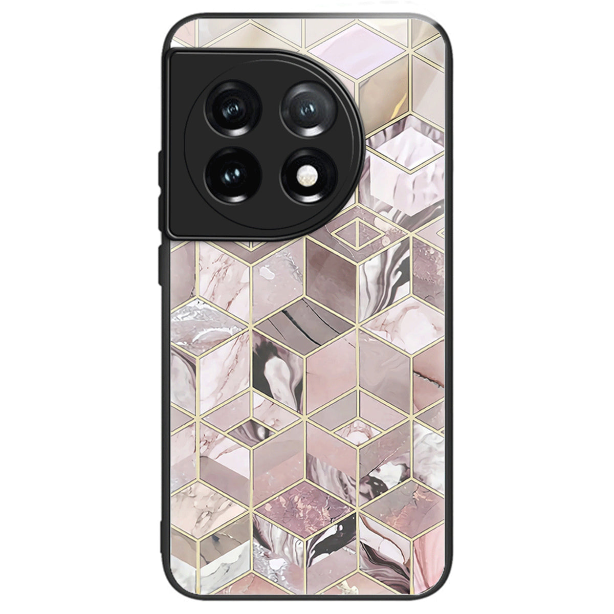 For OnePlus Ace 3 5G / 12R 5G Tempered Glass Case Pattern Printing Phone Cover