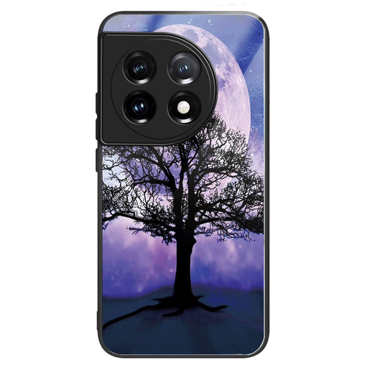 For OnePlus Ace 3 5G / 12R 5G Case Pattern Anti-Scratch Tempered Glass Back Cover