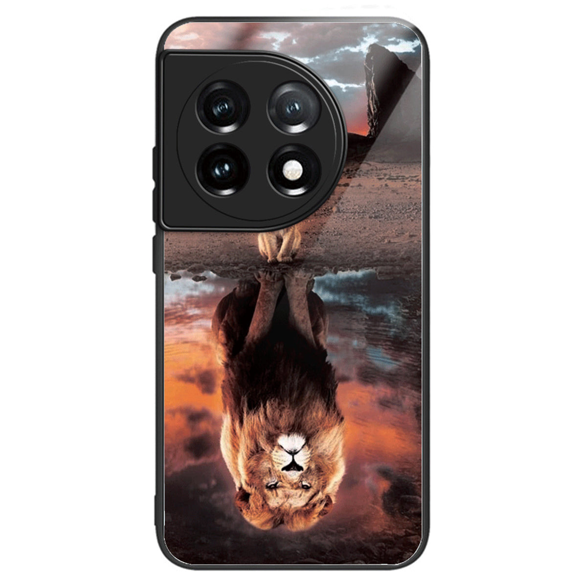 For OnePlus Ace 3 5G / 12R 5G Case Pattern Anti-Scratch Tempered Glass Back Cover