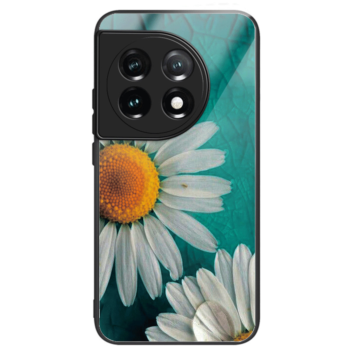 For OnePlus Ace 3 5G / 12R 5G Case Pattern Anti-Scratch Tempered Glass Back Cover