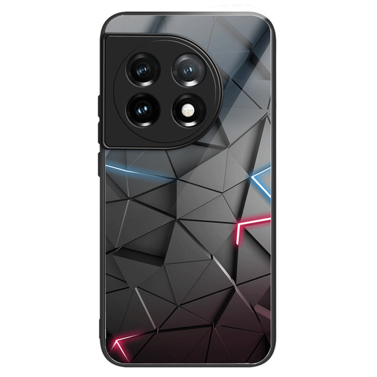 For OnePlus Ace 3 5G / 12R 5G Case Pattern Anti-Scratch Tempered Glass Back Cover