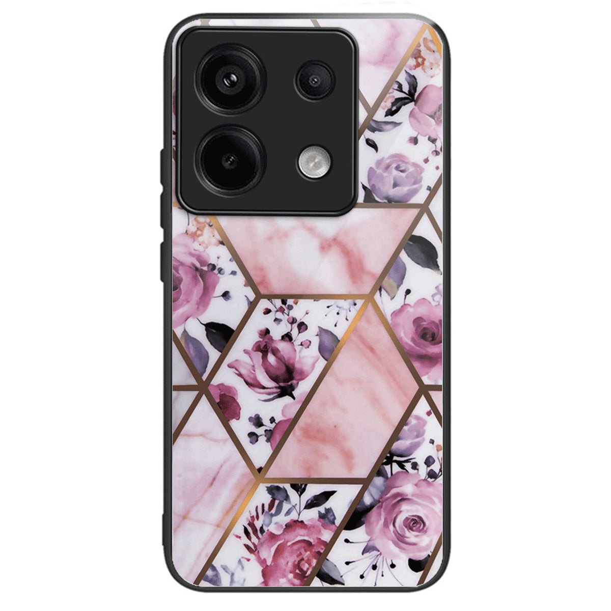 For Xiaomi Redmi Note 13 Pro 5G / Poco X6 5G Case Marble Pattern Tempered Glass Back Phone Cover