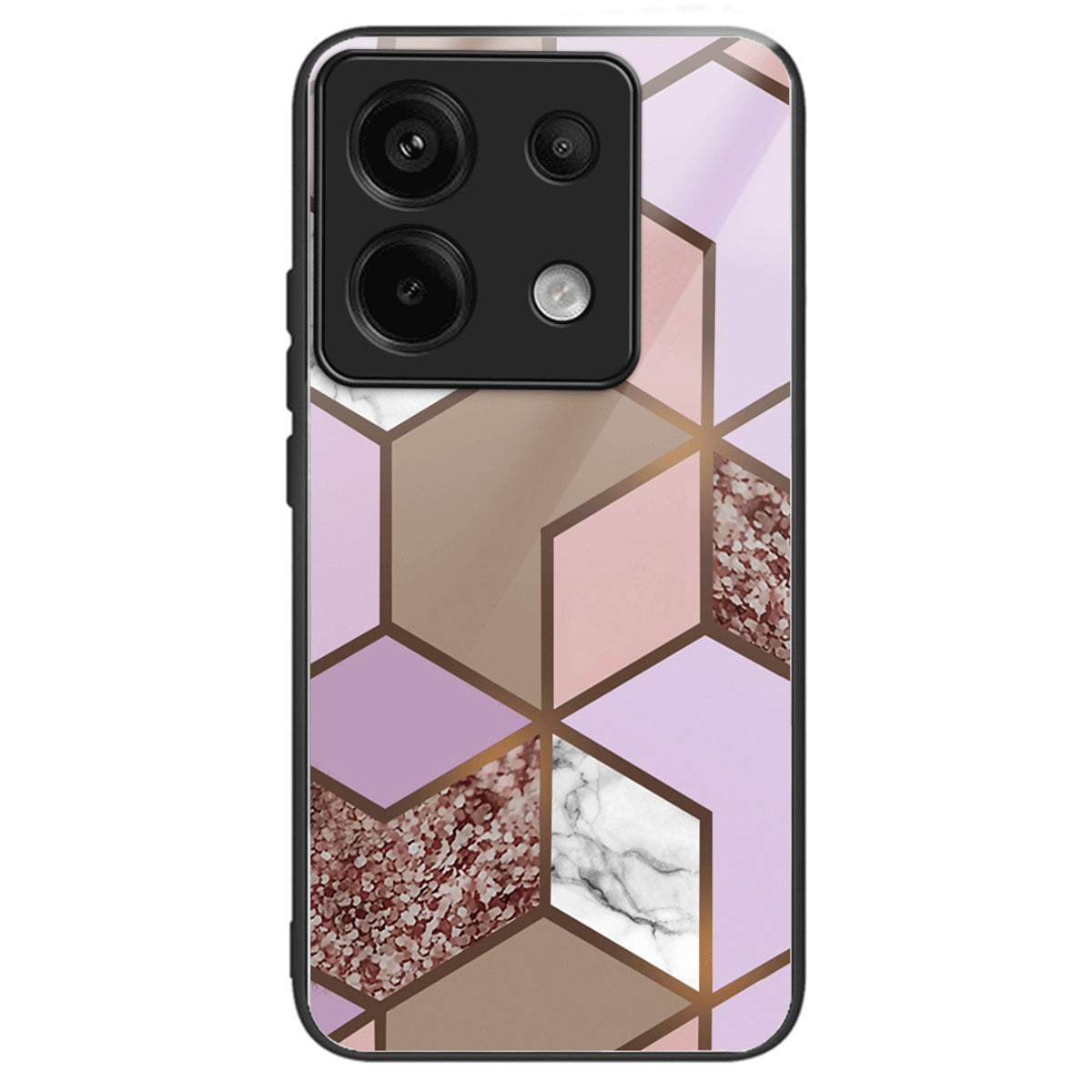 For Xiaomi Redmi Note 13 Pro 5G / Poco X6 5G Case Marble Pattern Tempered Glass Back Phone Cover