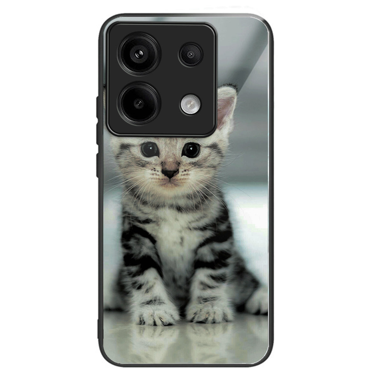 For Xiaomi Redmi Note 13 Pro 5G / Poco X6 5G Case Pattern Tempered Glass+TPU Shockproof Phone Cover